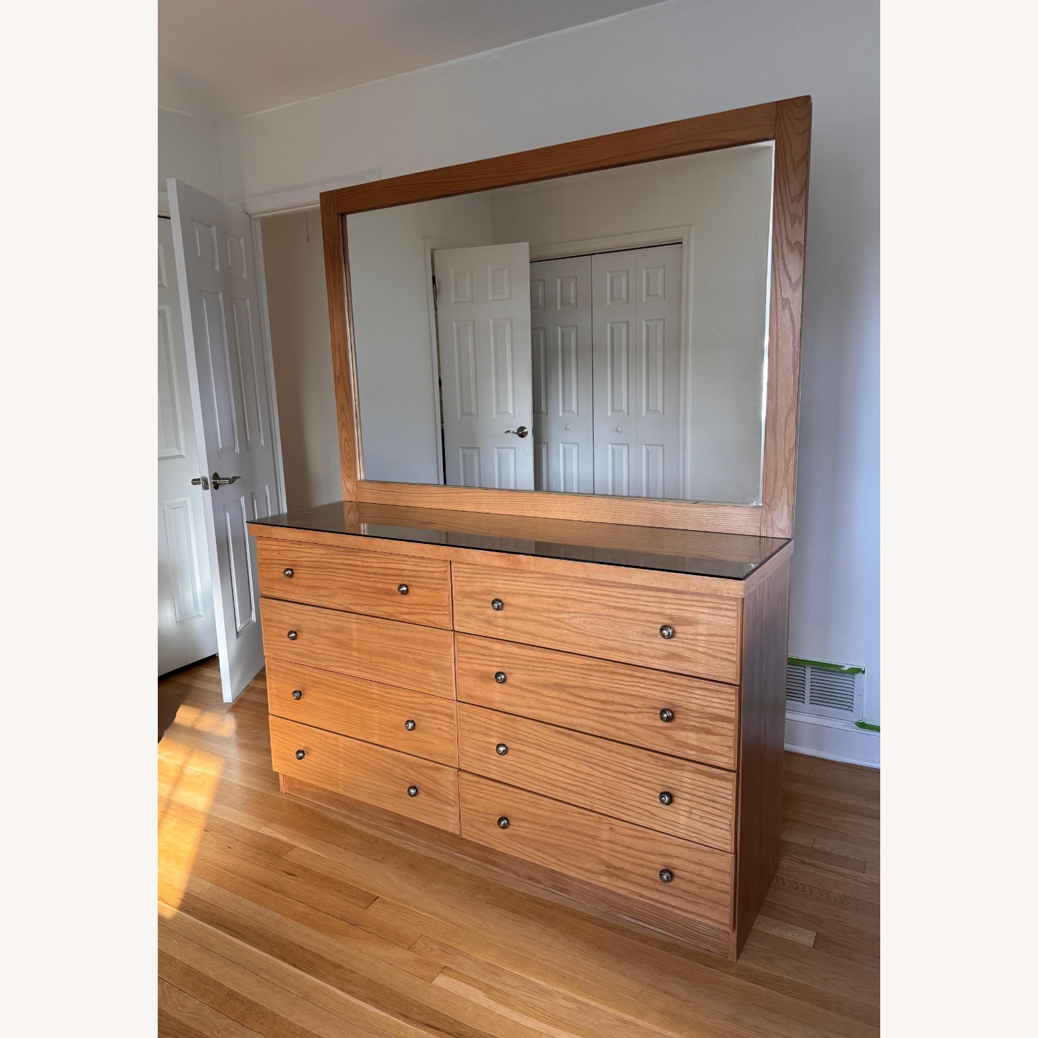 Solid Wood Dresser with Mirror  - image-1
