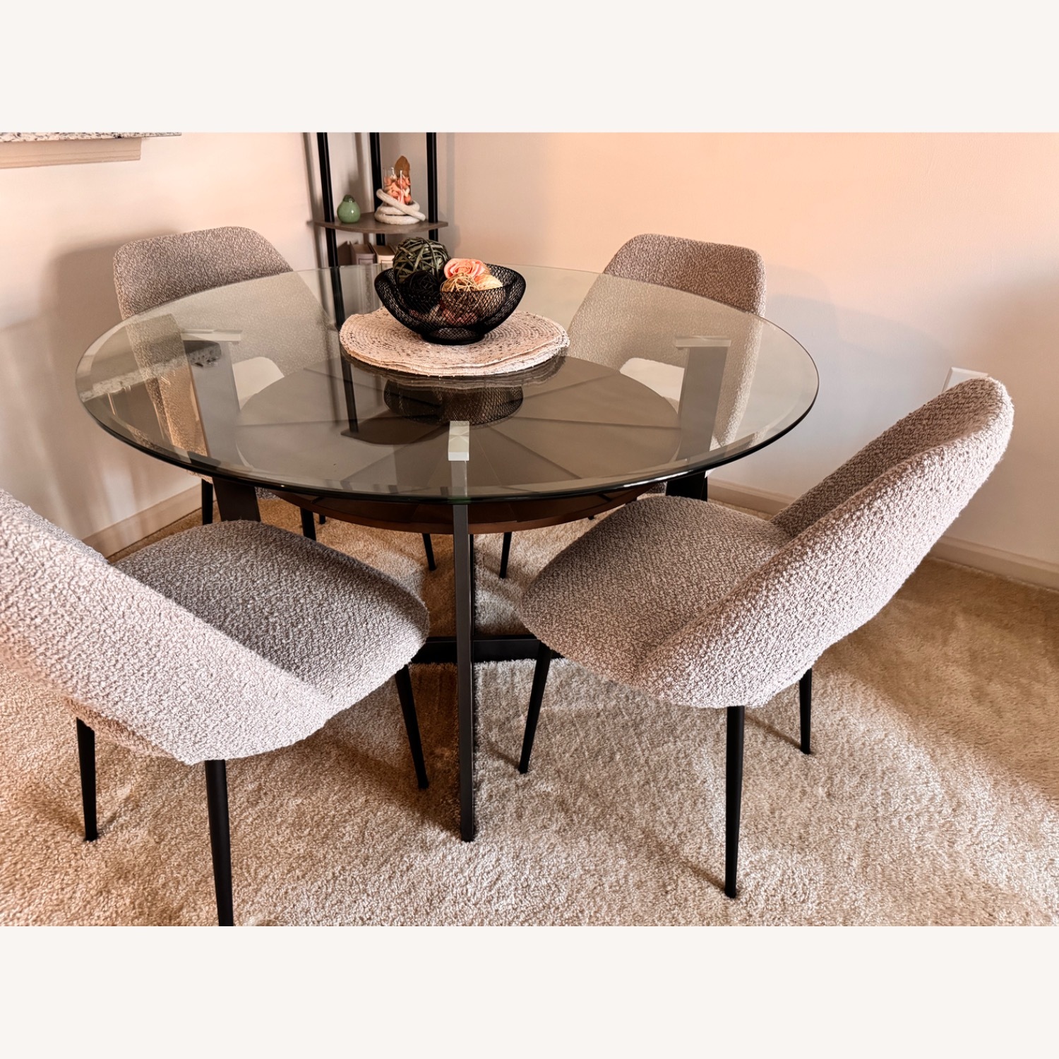 Mid-Century Modern Glass Dining Table - image-3