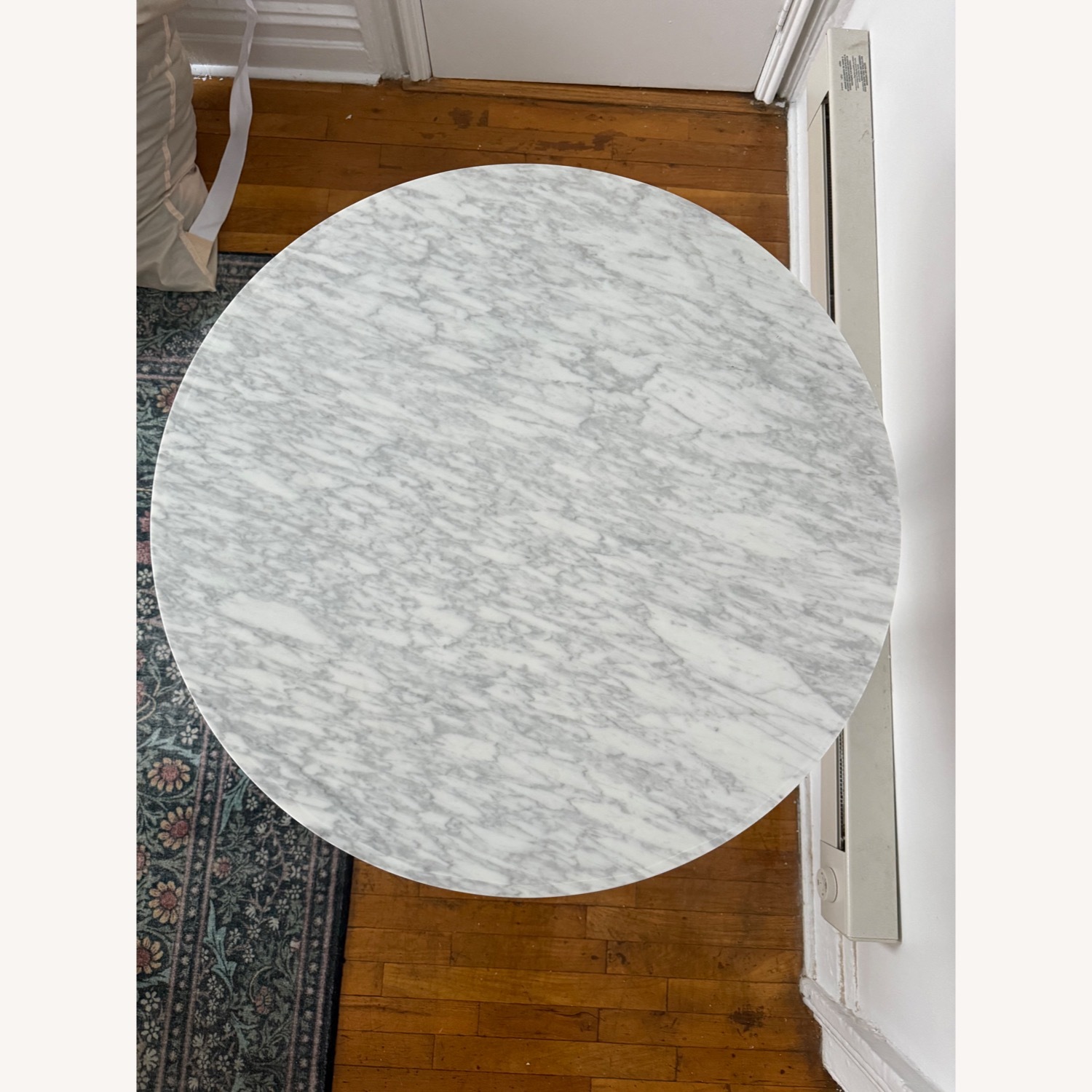Pottery Barn Rae Round Marble Pedestal Bistro Dining Table - image-2