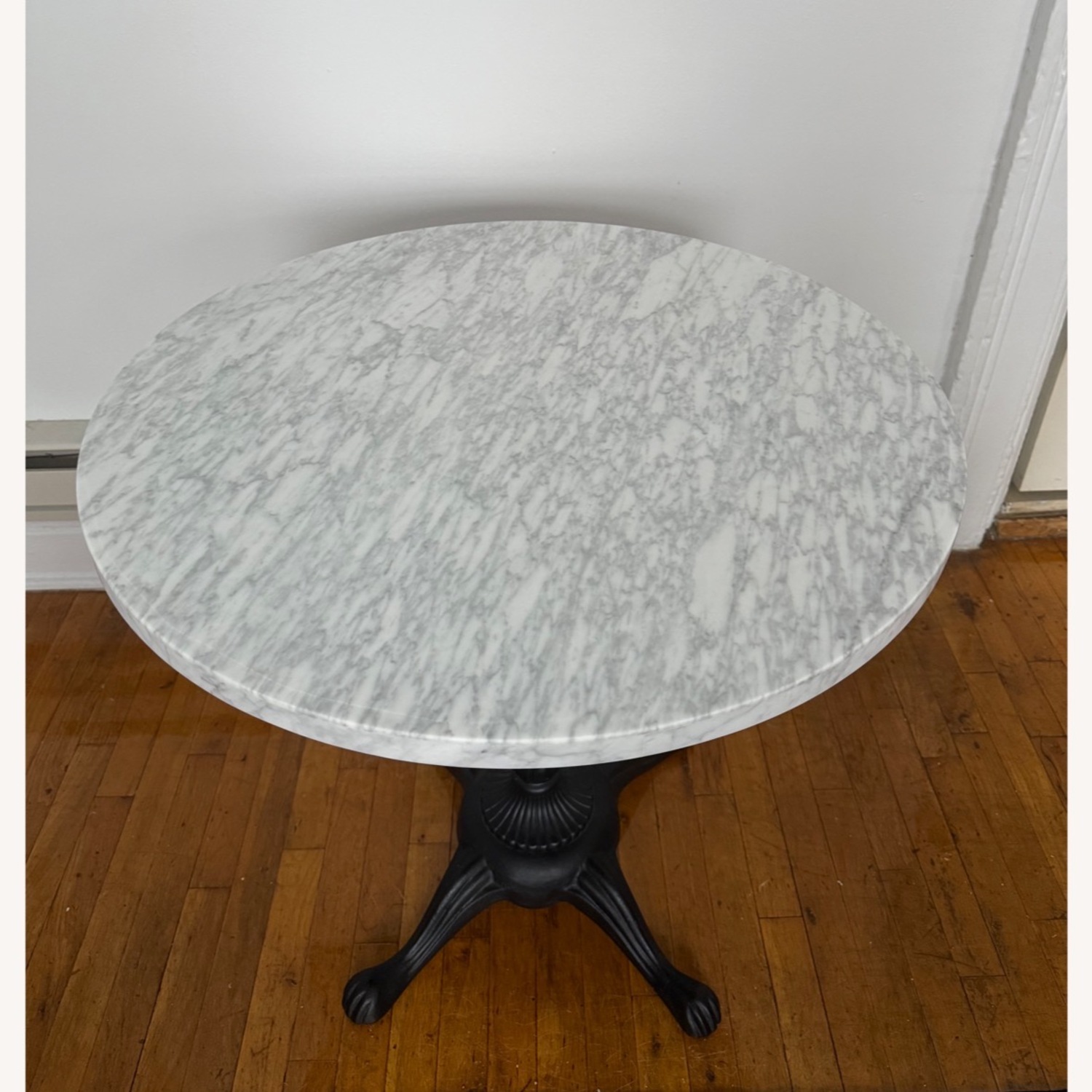 Pottery Barn Rae Round Marble Pedestal Bistro Dining Table - image-4