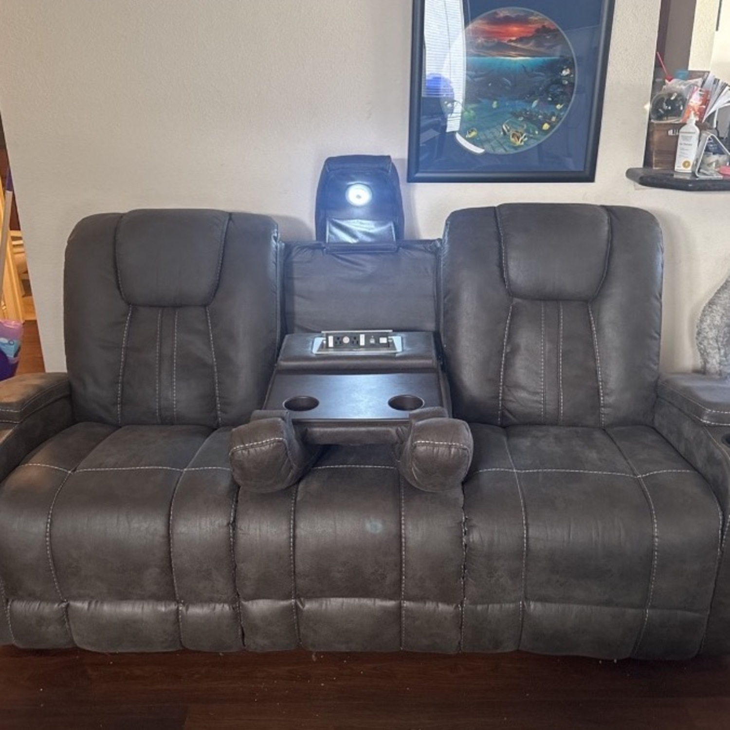 Bob's Discount Furniture Viking Reclining Sofa  - image-1