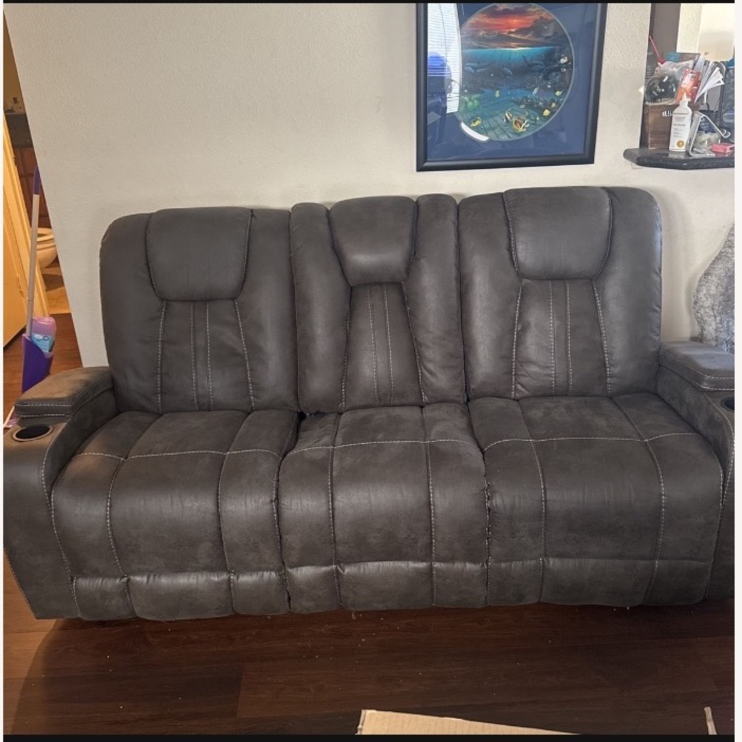 Bob's Discount Furniture Viking Reclining Sofa  - image-2