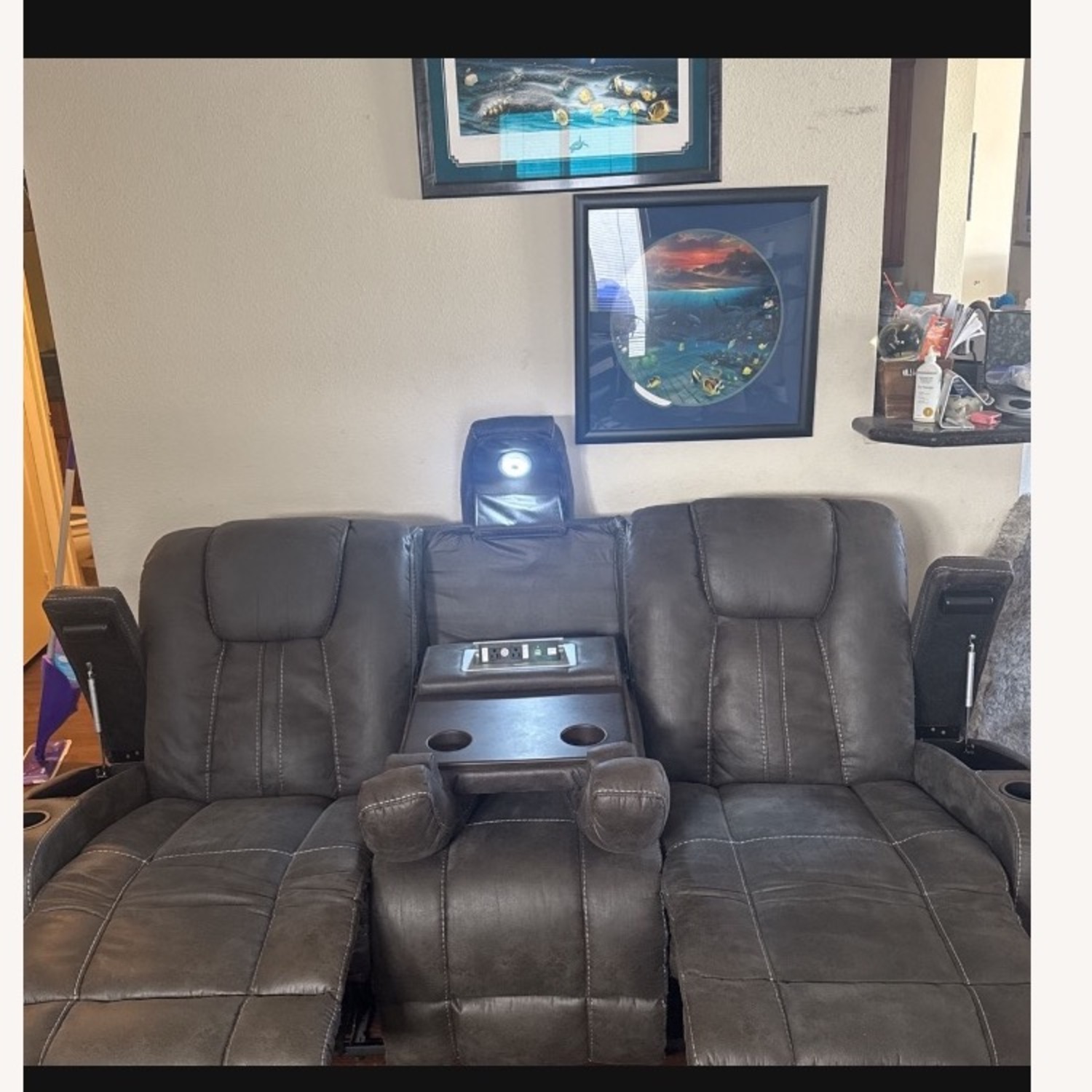 Bob's Discount Furniture Viking Reclining Sofa  - image-6