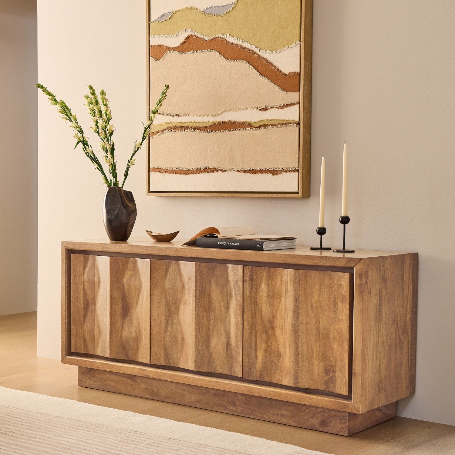West Elm Carved Pattern Media Console - image-1