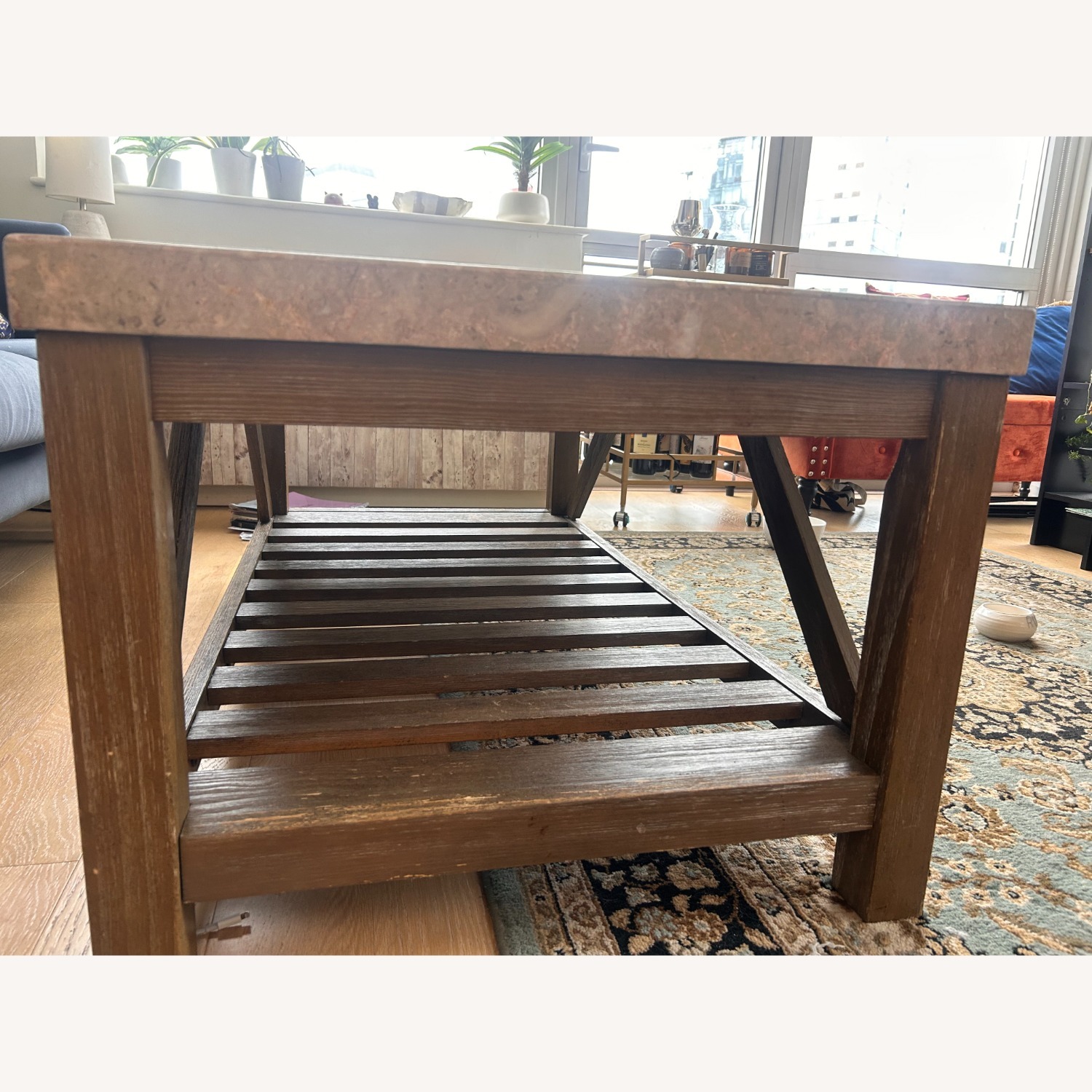 Raymour & Flanigan Palmdale Marble Top Coffee Table - image-5