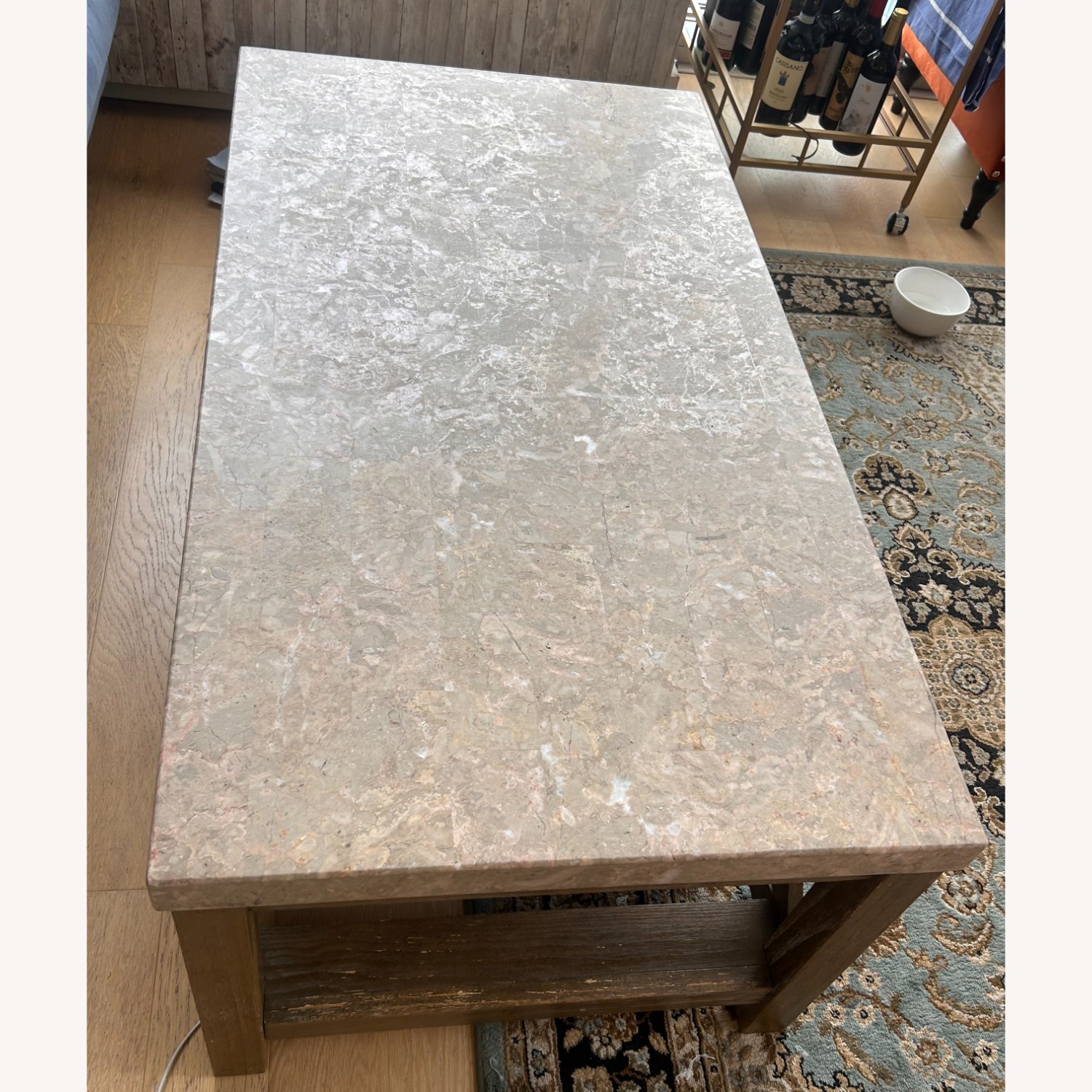 Raymour & Flanigan Palmdale Marble Top Coffee Table - image-3