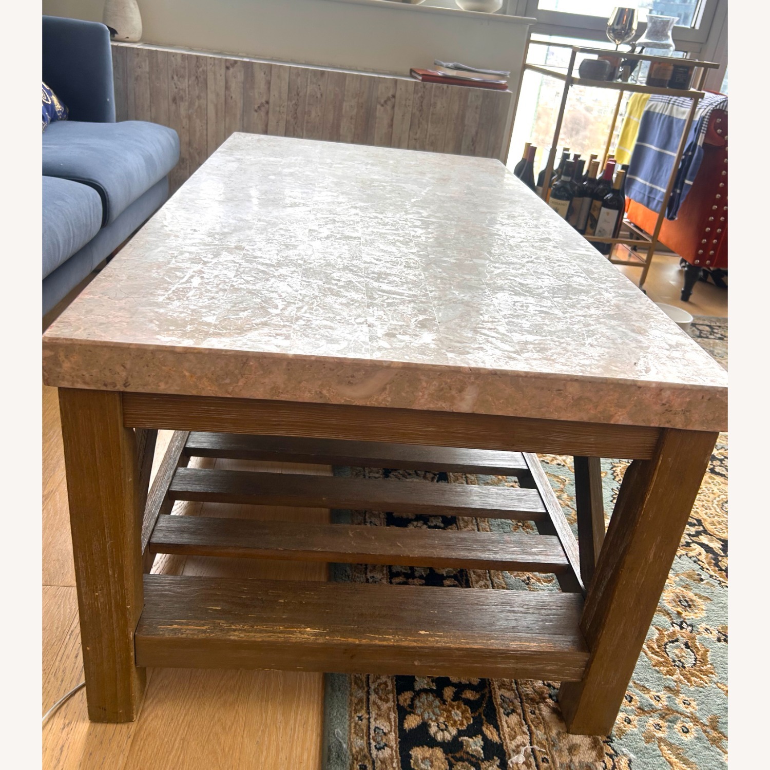 Raymour & Flanigan Palmdale Marble Top Coffee Table - image-2