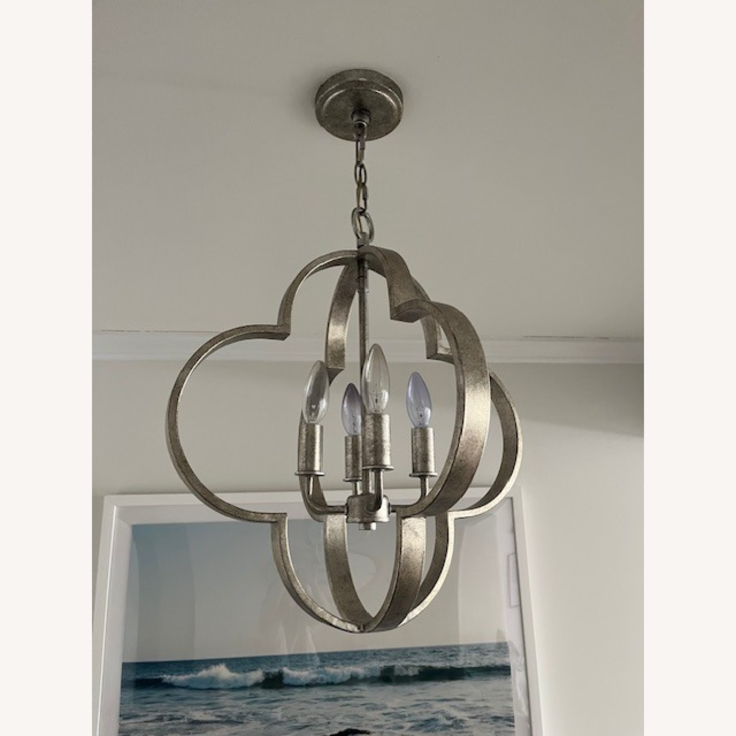 Safavieh Ellis Silver Quatrefoil Chandelier Light Fixture - image-4
