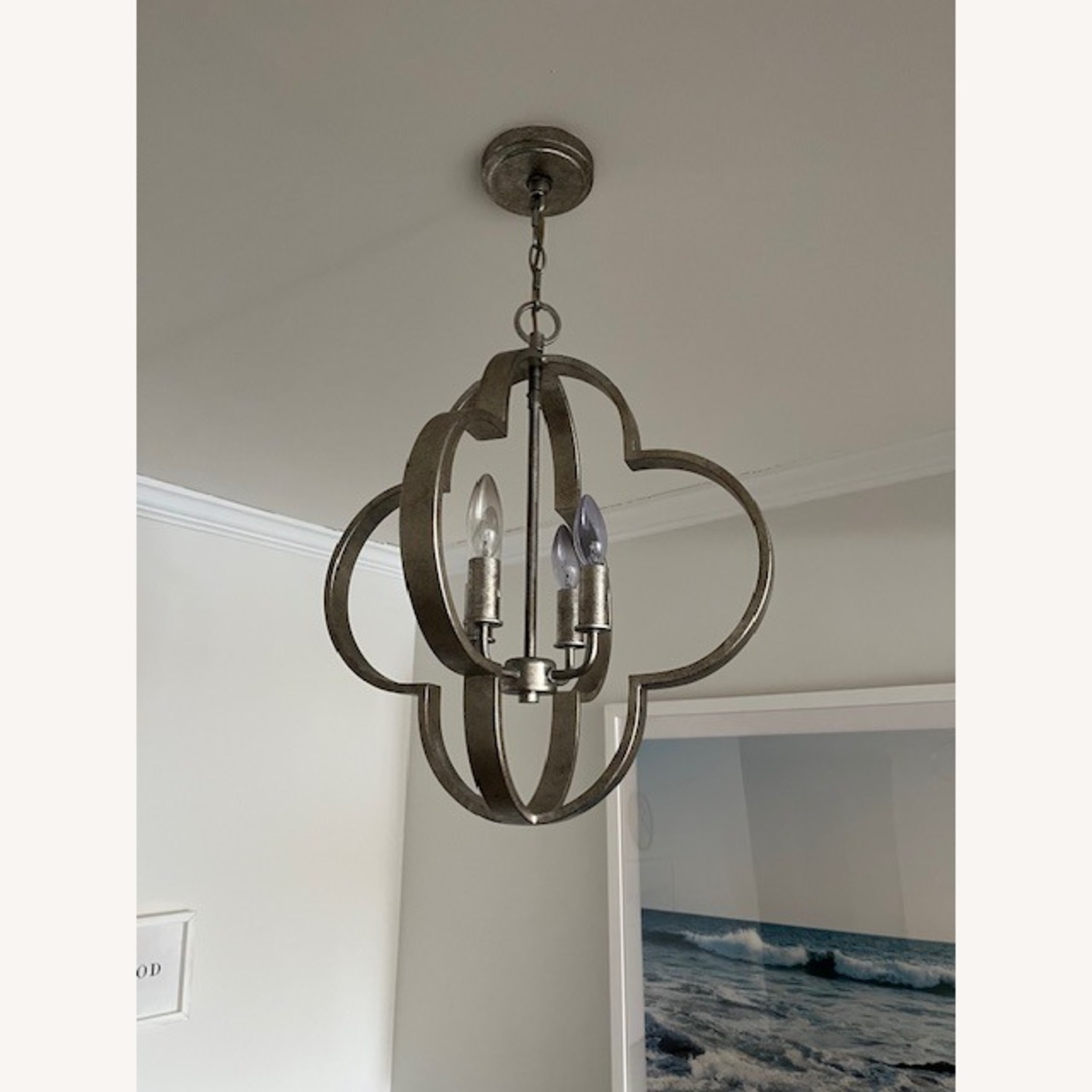 Safavieh Ellis Silver Quatrefoil Chandelier Light Fixture - image-3