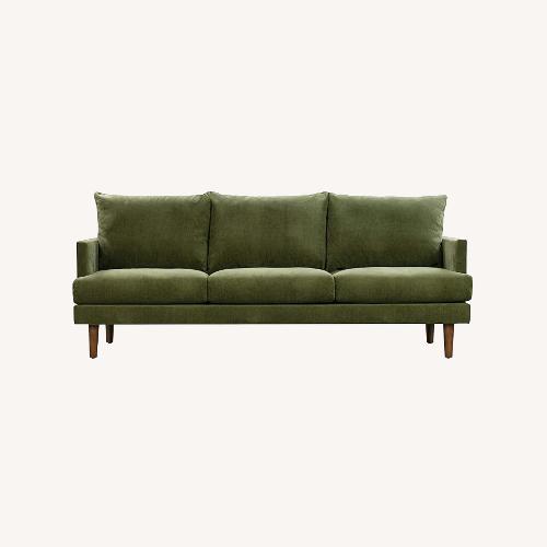 Used Sleek and Comfy Green Velvet Couch for sale on AptDeco