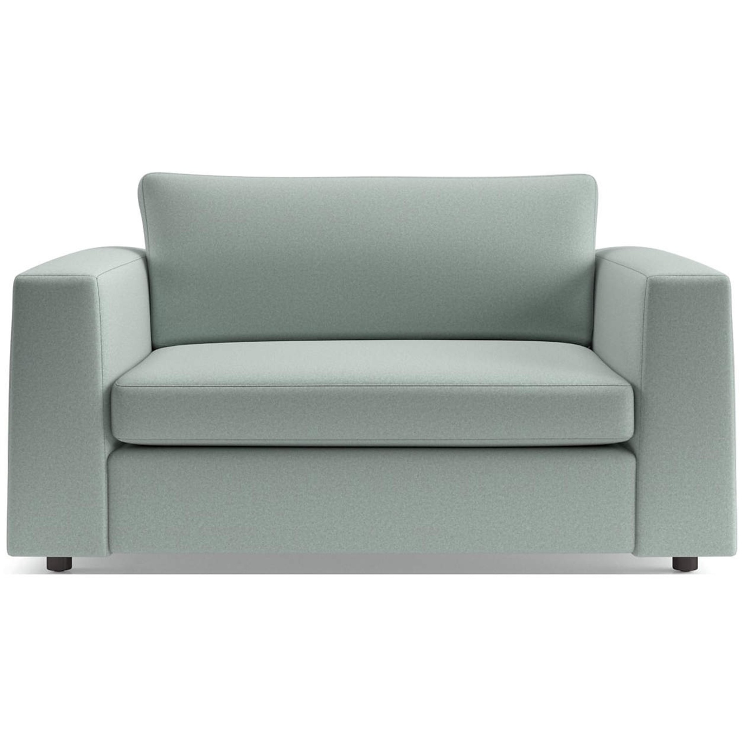Crate & Barrel Green Twin Sleeper Loveseat - image-4