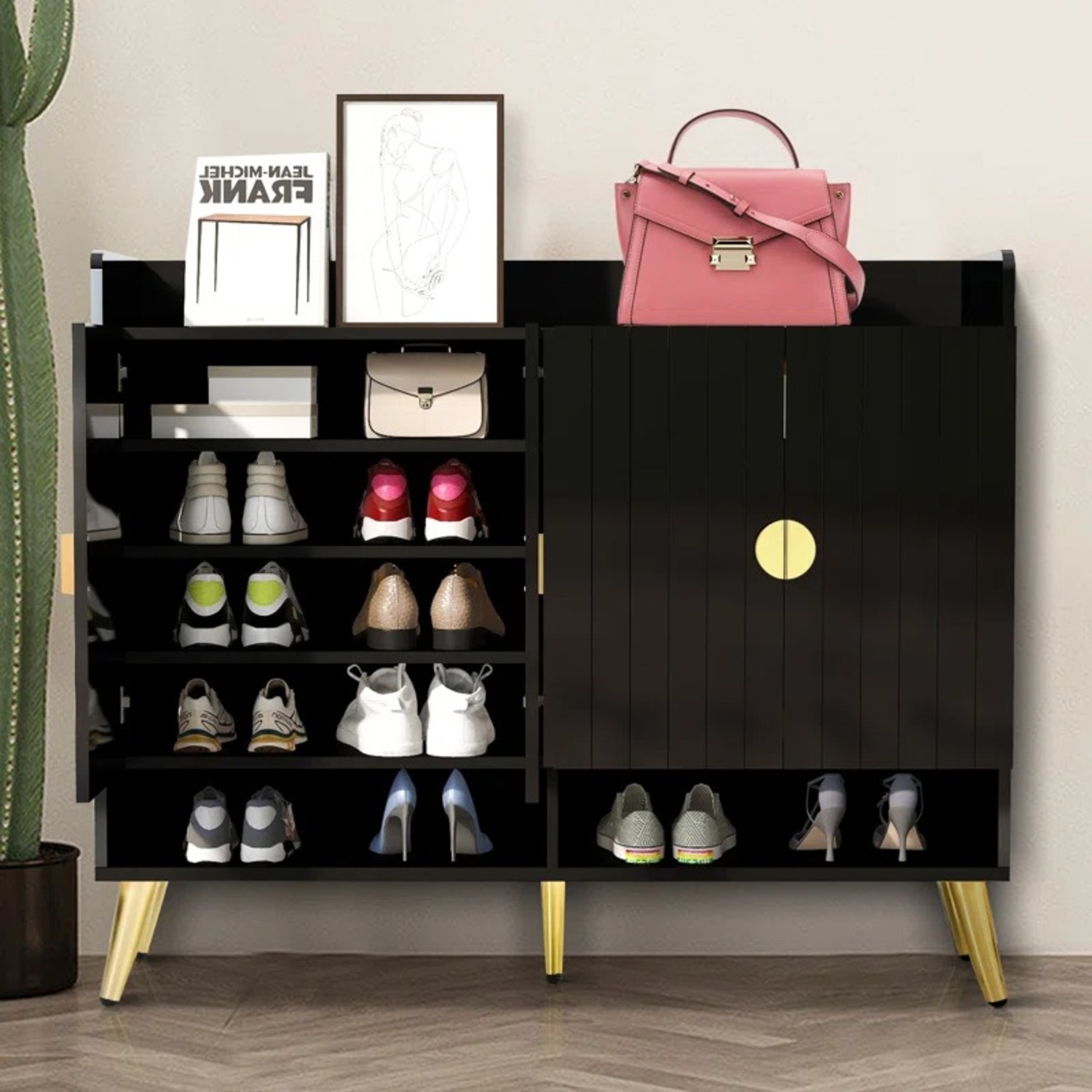 Wayfair 30 Pair Shoe Storage Cabinet - image-1