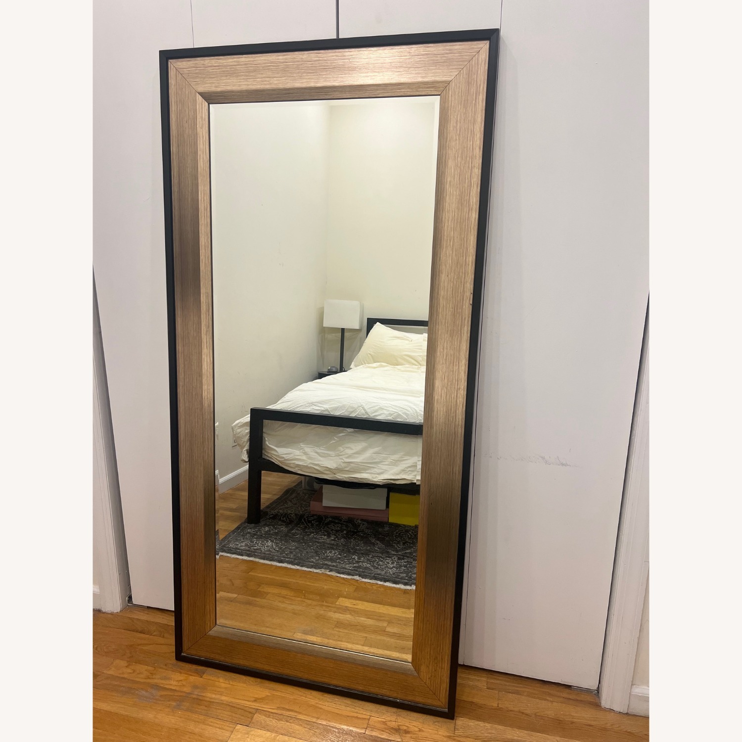 Gold and Black Floor Mirror - image-3