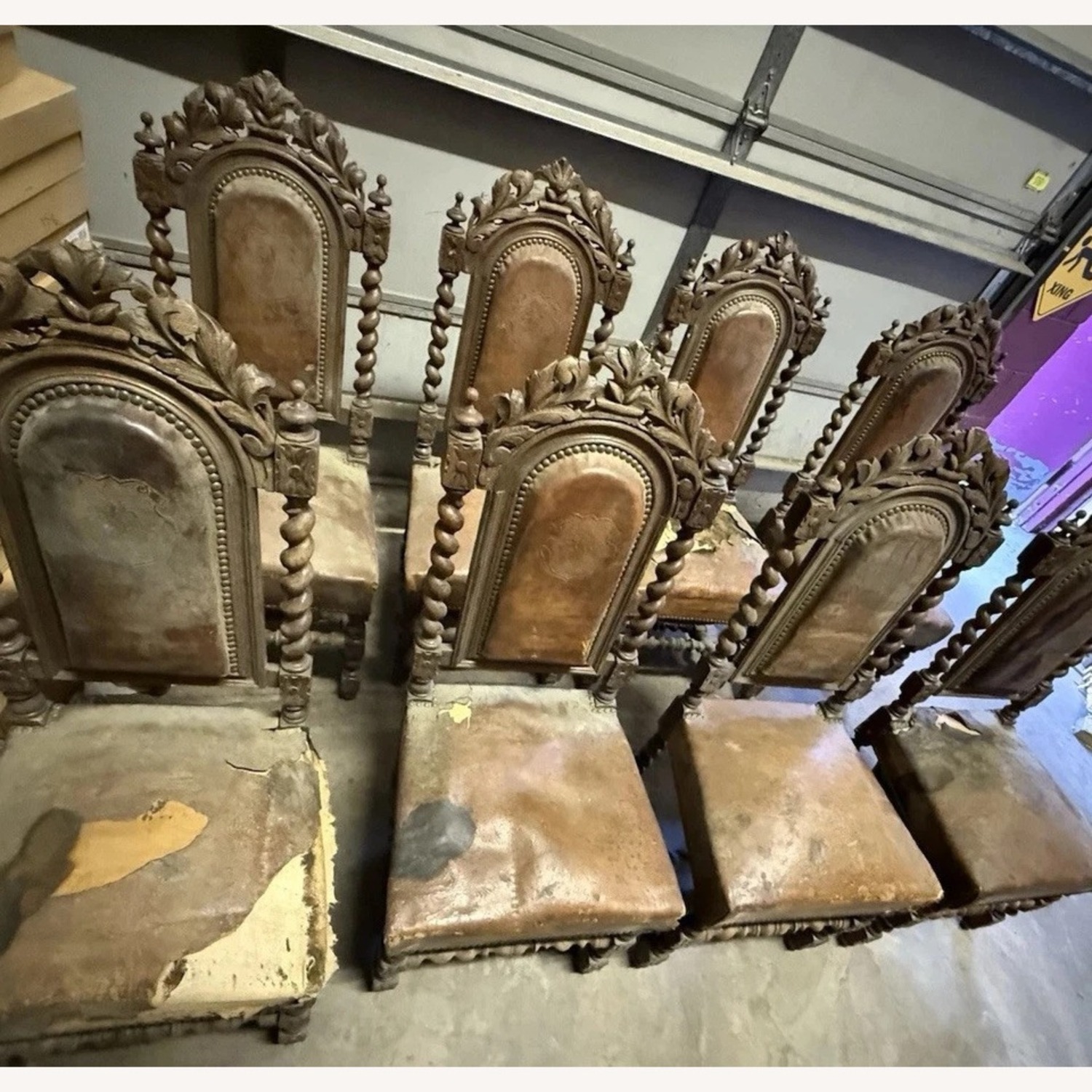 Antique French Renaissance Dining Chairs - image-1