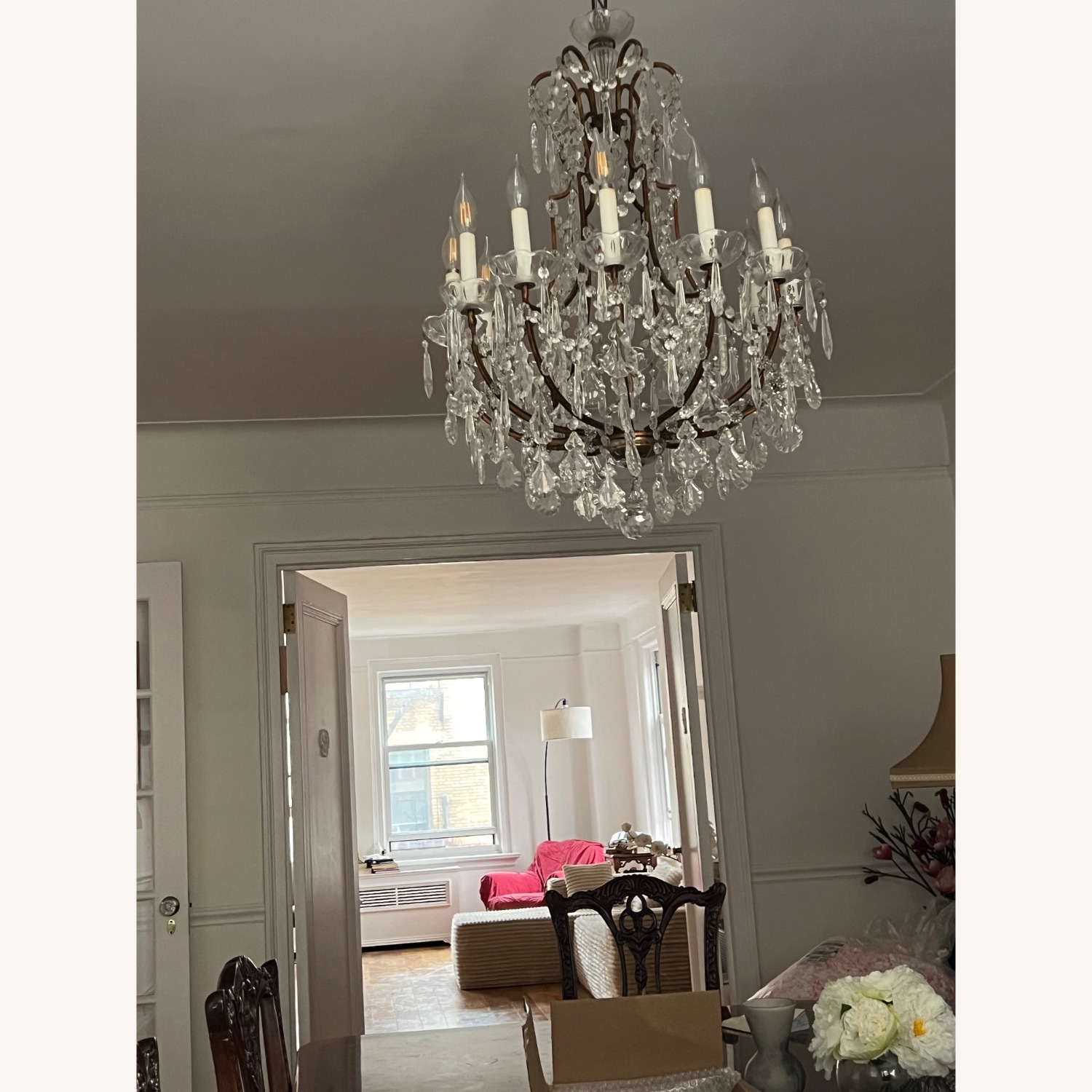 Antique 12 Light Chandelier - image-1