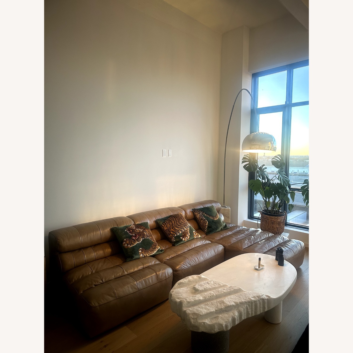 Modular Ramsay Leather Sectional - image-3