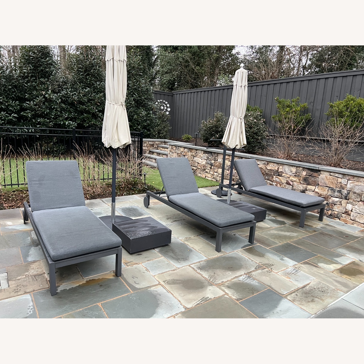 Restoration Hardware Aegean Chaise and Table Set - image-0