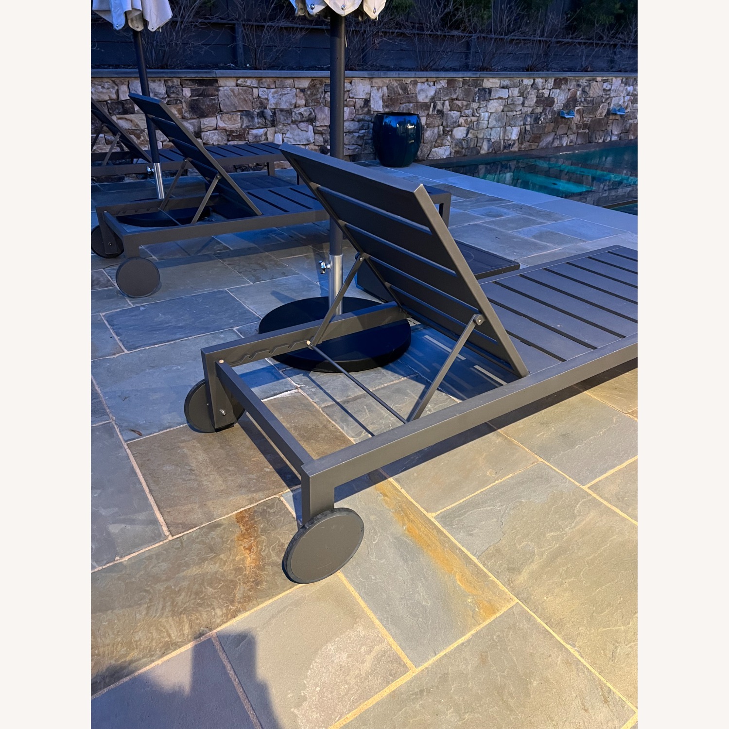 Restoration Hardware Aegean Chaise and Table Set - image-3