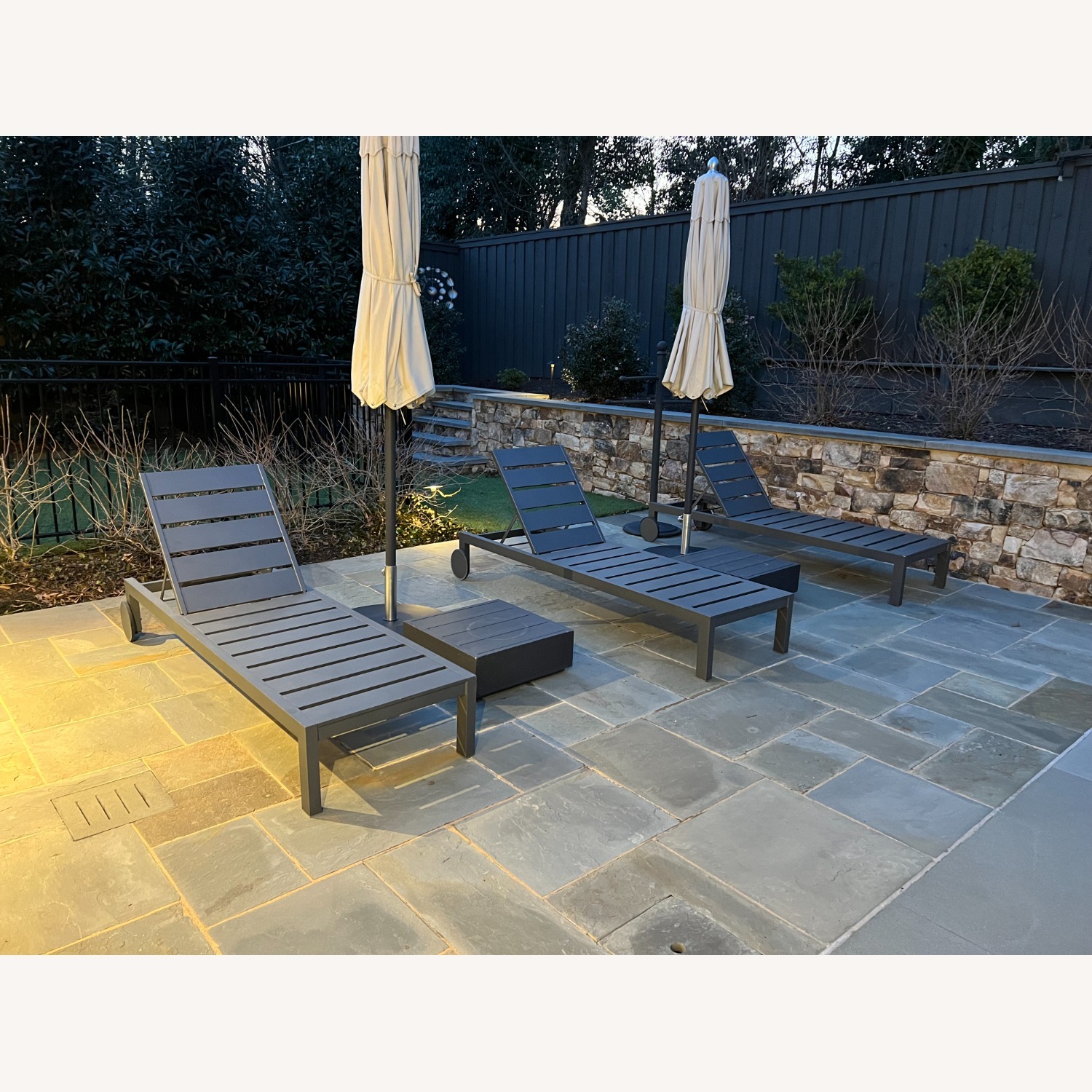 Restoration Hardware Aegean Chaise and Table Set - image-1