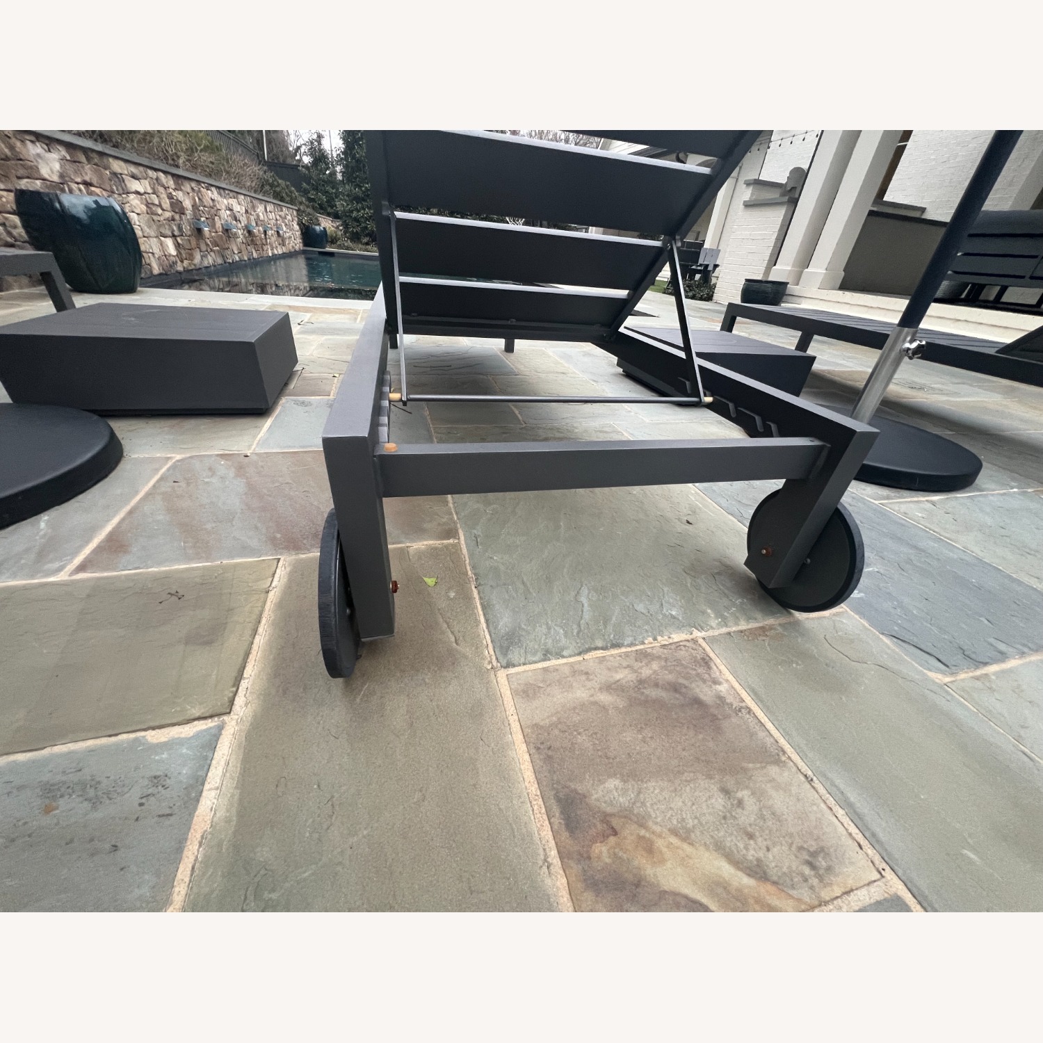 Restoration Hardware Aegean Chaise and Table Set - image-7