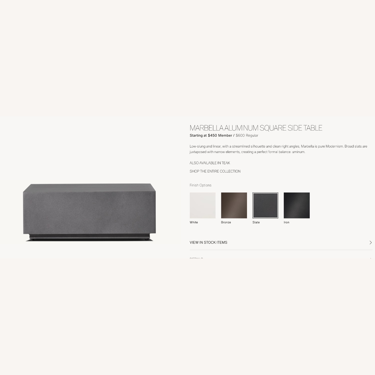 Restoration Hardware Aegean Chaise and Table Set - image-19