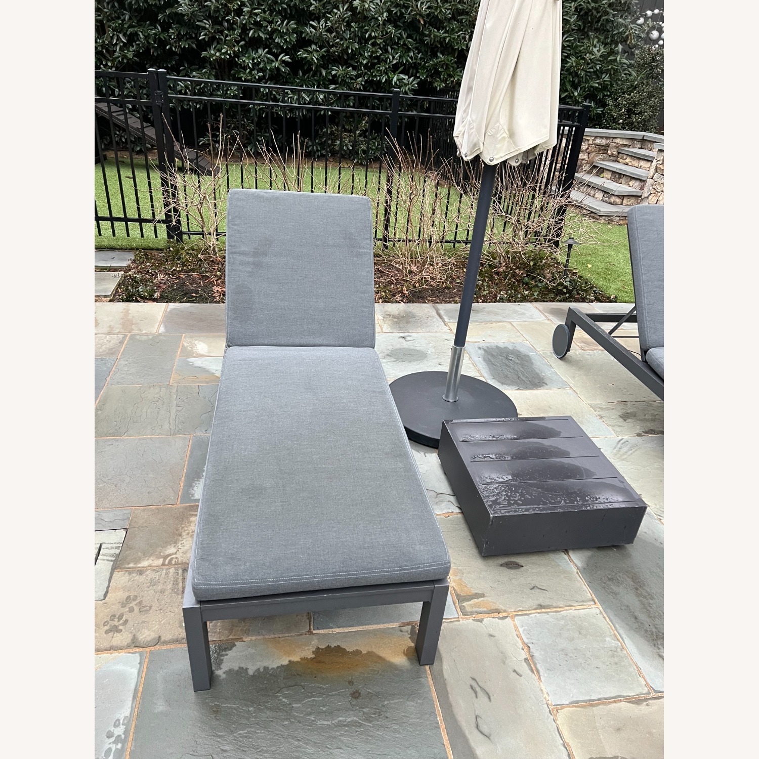 Restoration Hardware Aegean Chaise and Table Set - image-4