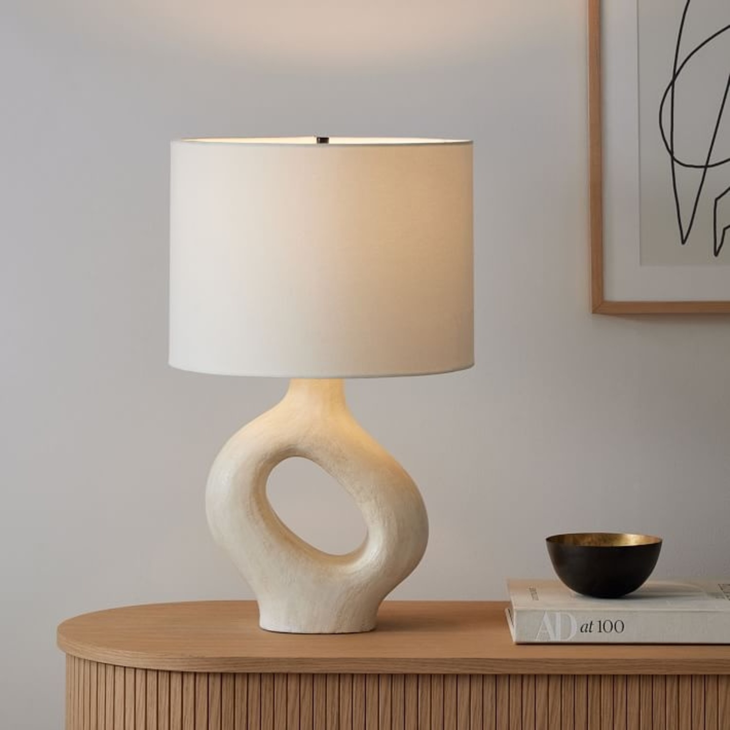 West Elm Ceramic Table Lamps - image-4