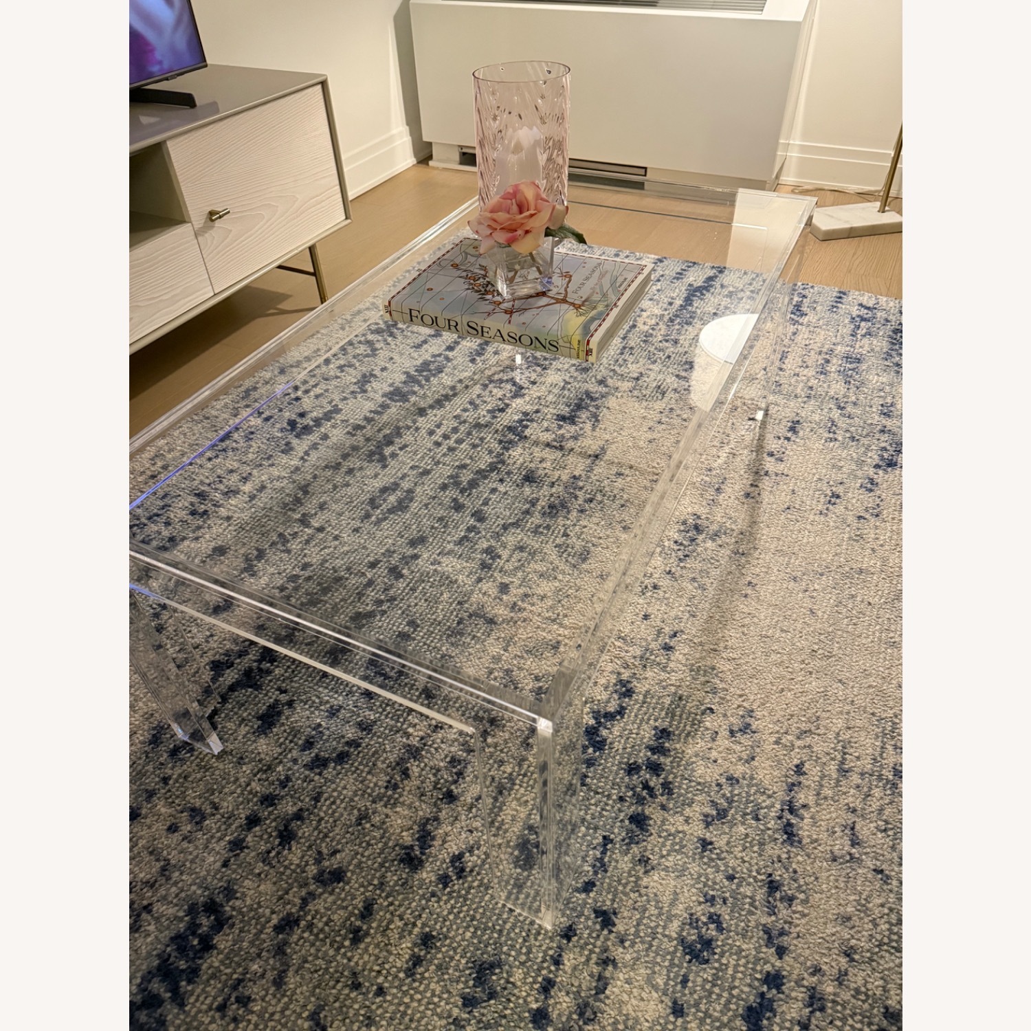 Ballard Designs Felicity Acrylic Coffee Table - image-2