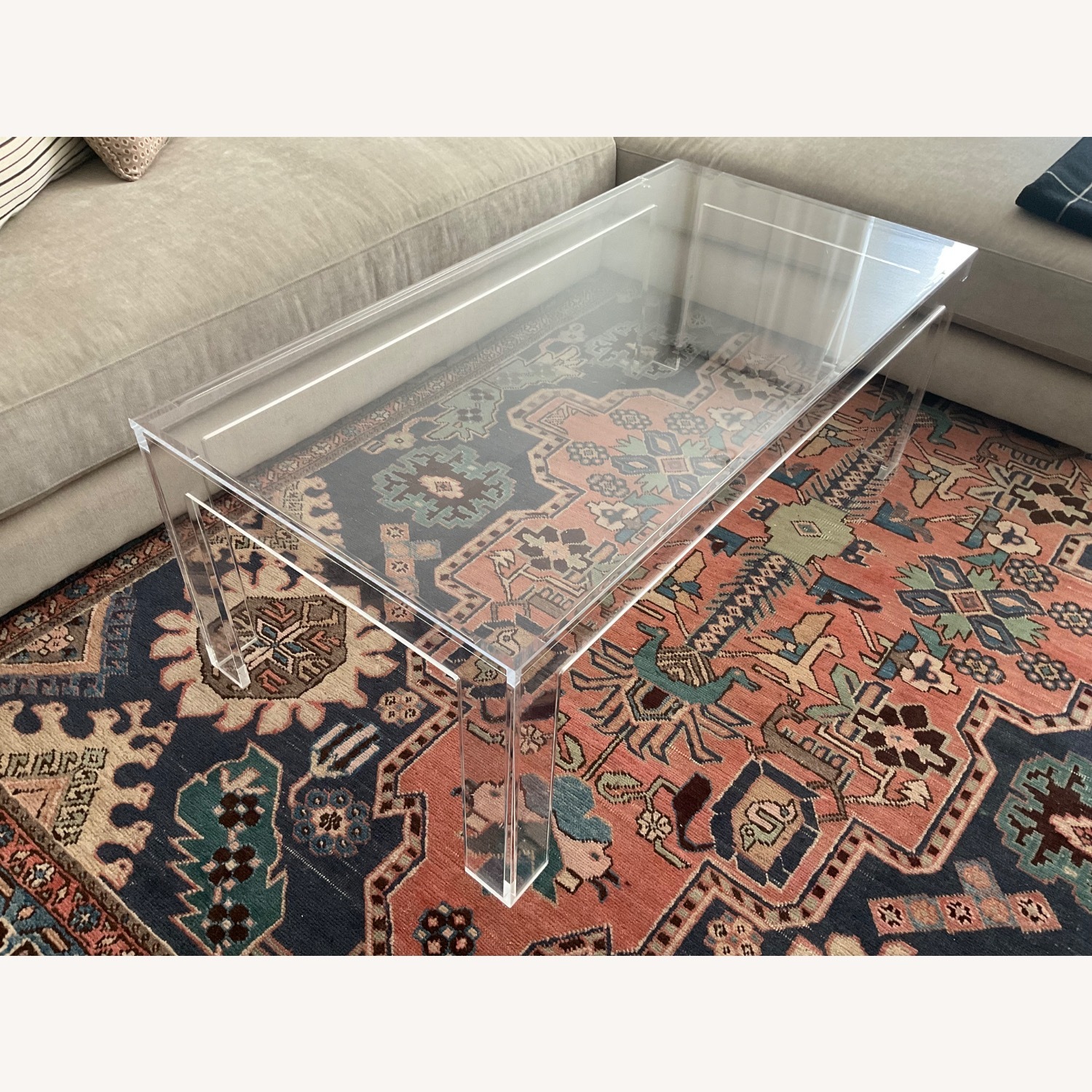 Ballard Designs Felicity Acrylic Coffee Table - image-6