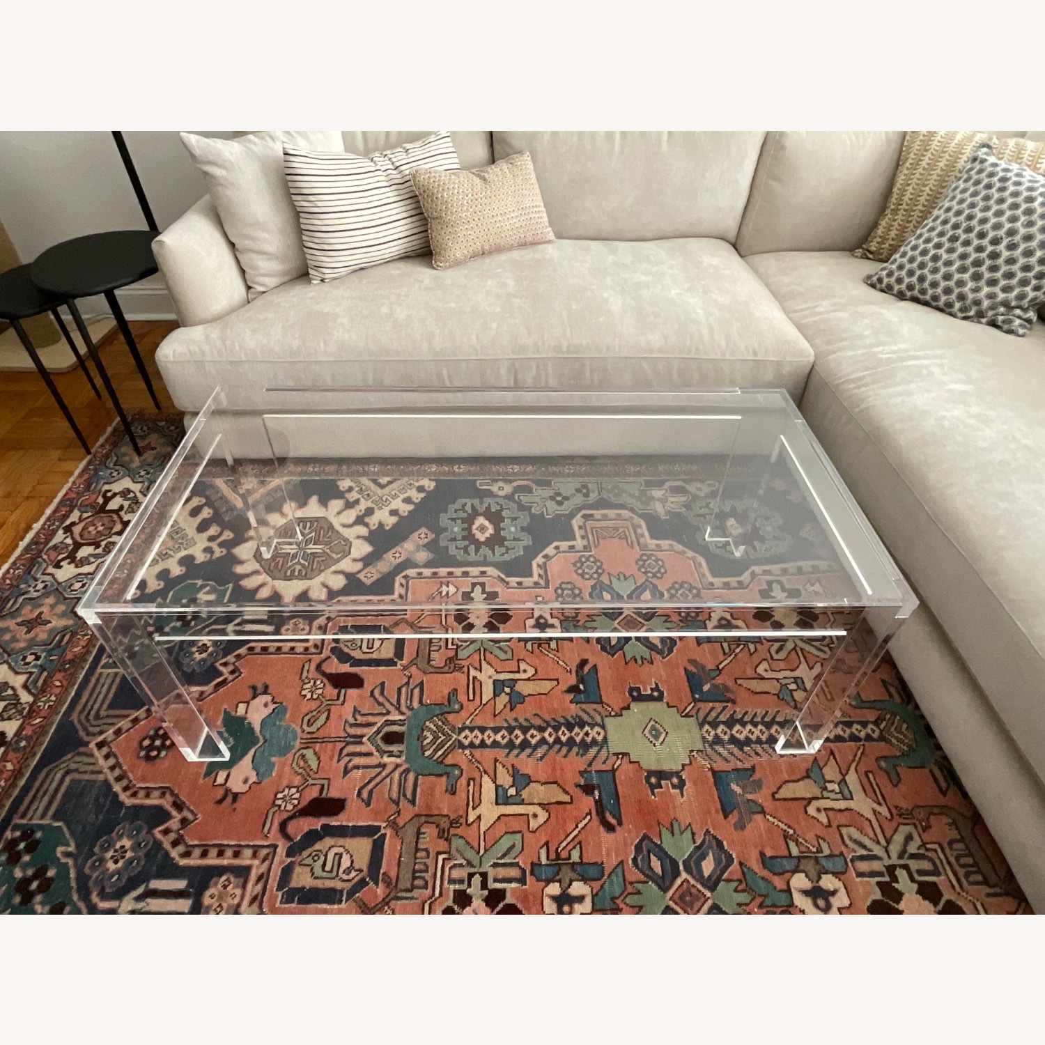 Ballard Designs Felicity Acrylic Coffee Table - image-5