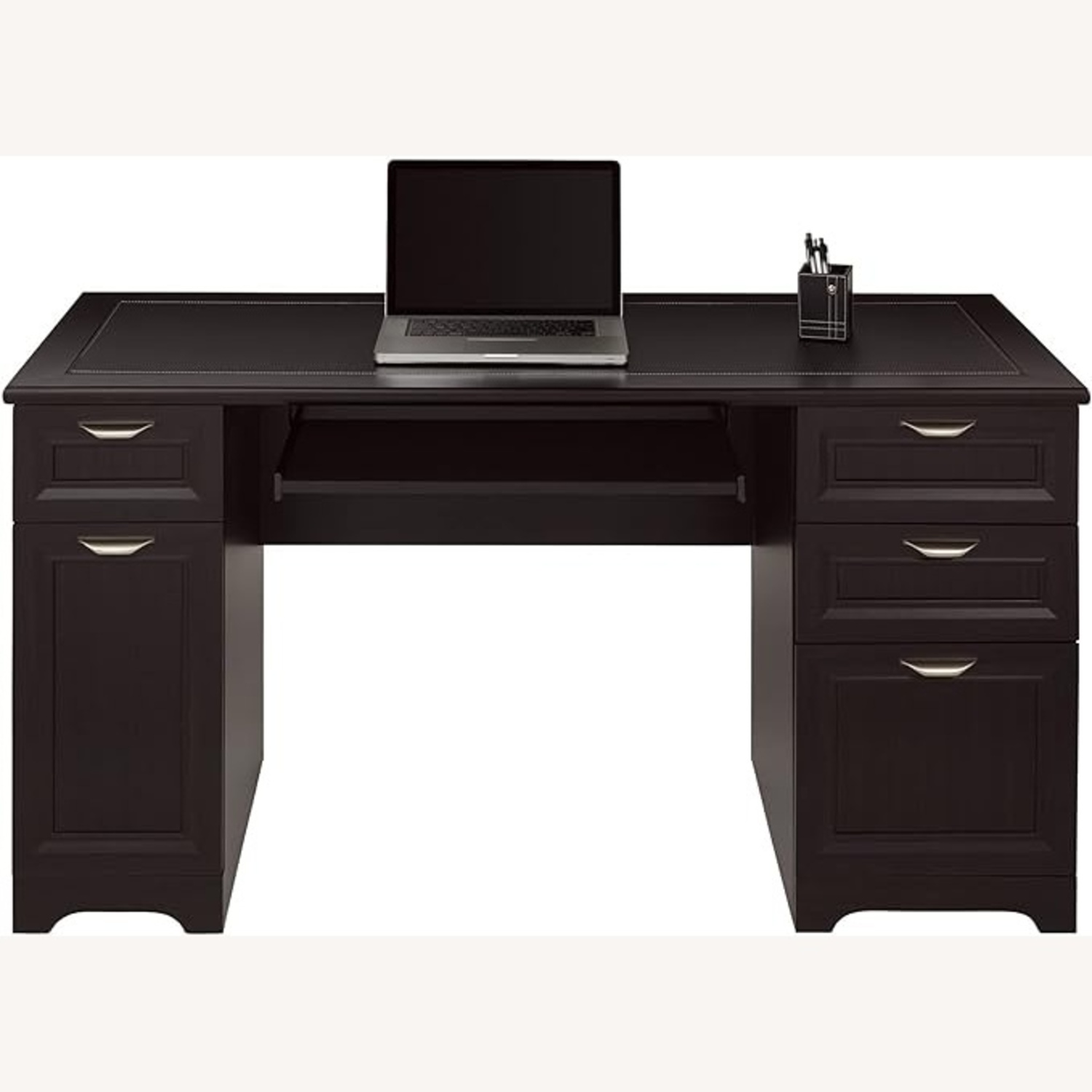 Realspace® Magellan 59"W Manager's Computer Desk, Espresso - image-4