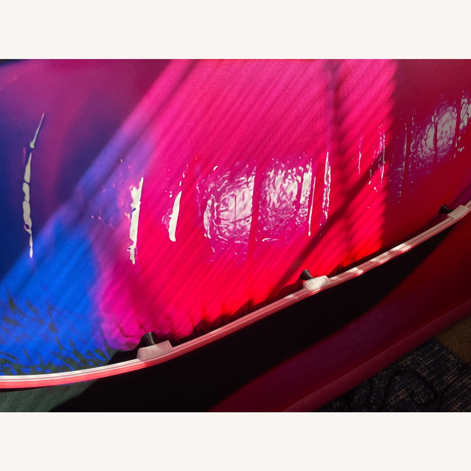 Custom Pink Neon Canvas Lips - image-5