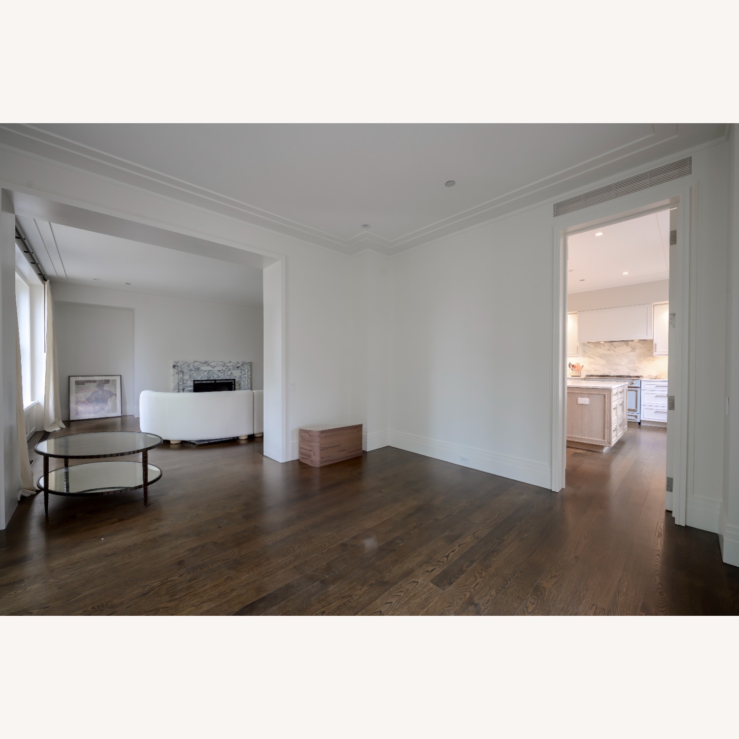 Crate & Barrel Clairemont 48" Oval Coffee Table - image-3