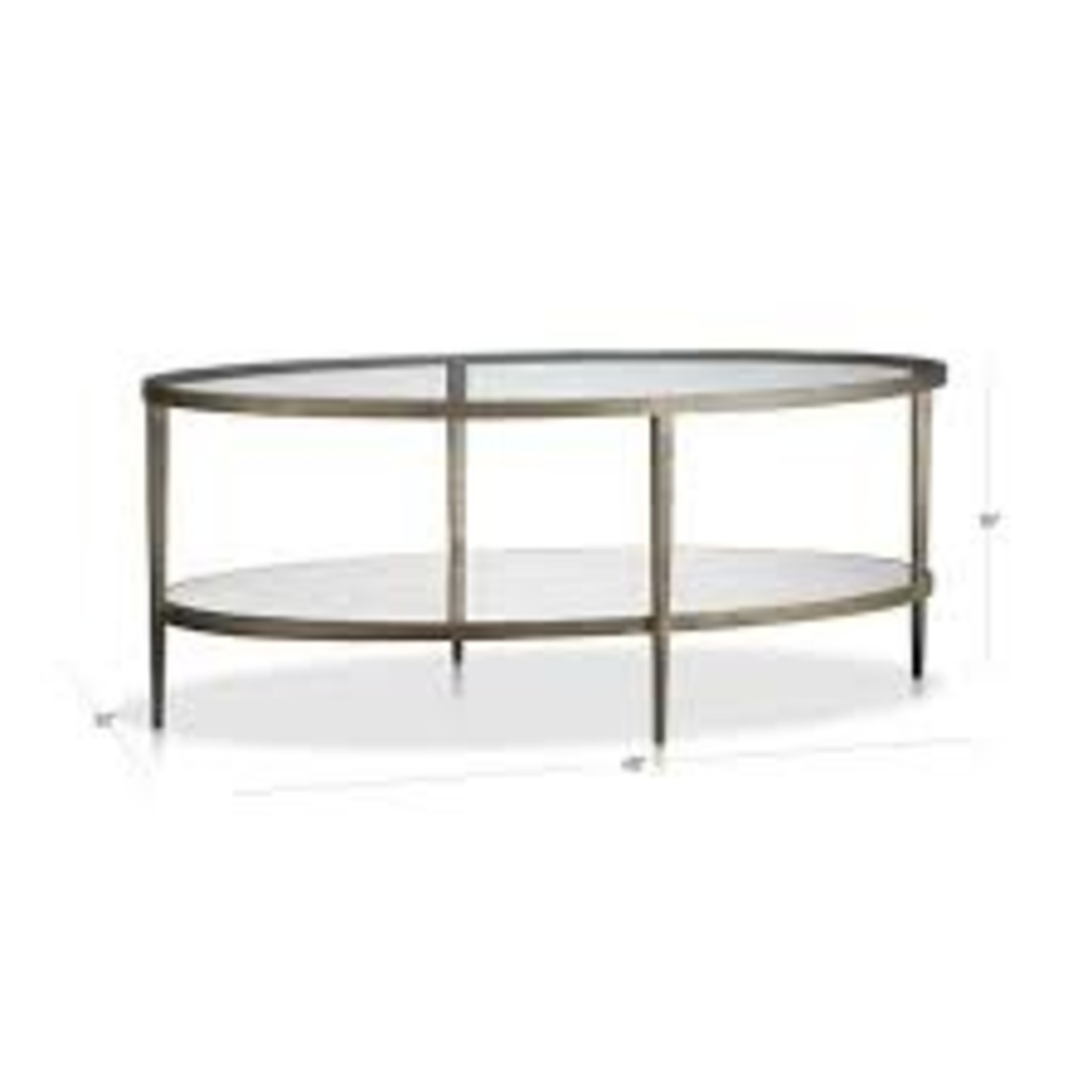 Crate & Barrel Clairemont 48" Oval Coffee Table - image-0