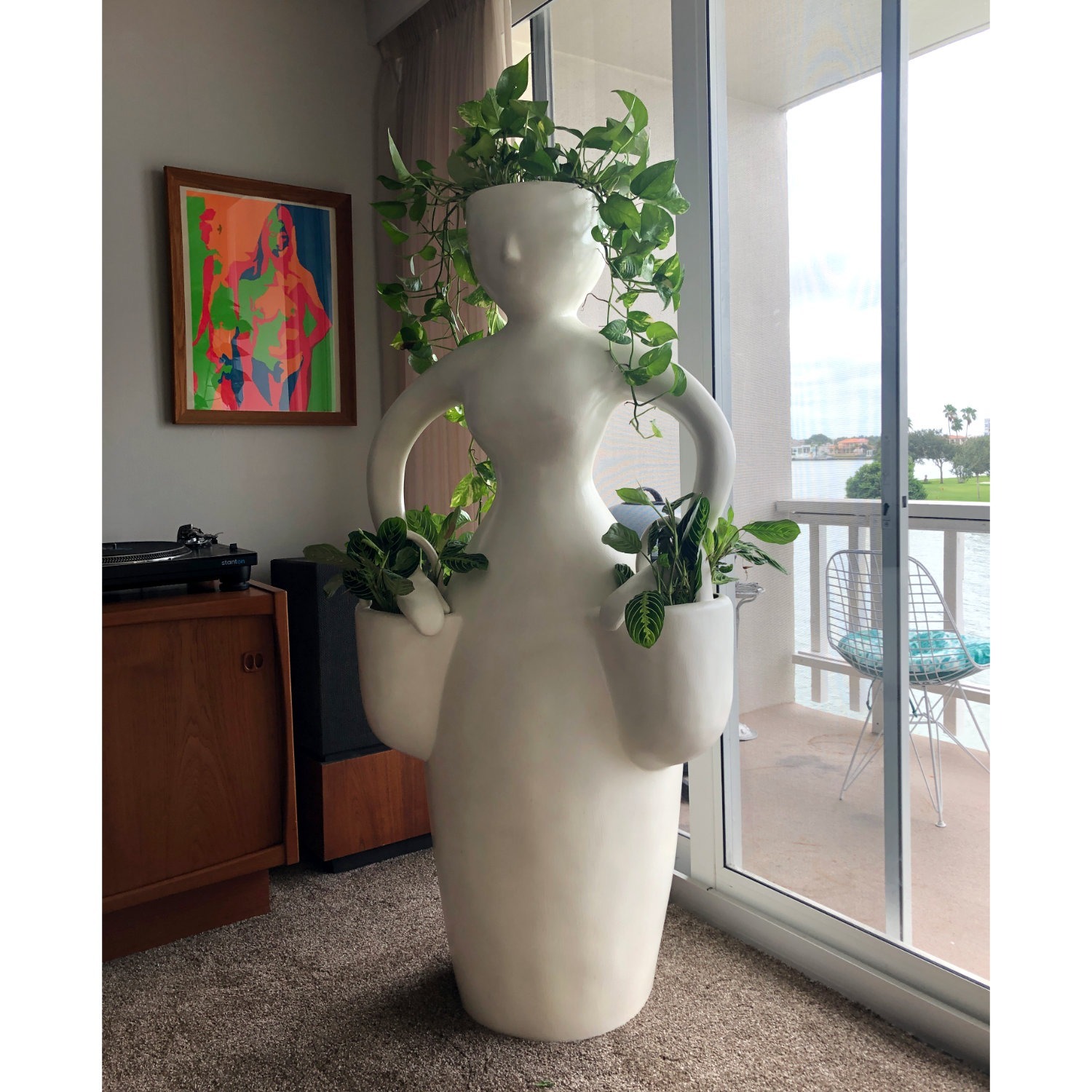 Plant Lady Life Size Indoor Outdooor Planter - image-7