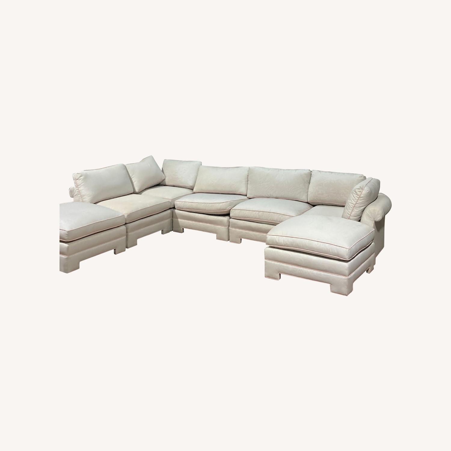 Henredon Five-Piece Sectional with Two Rolling - image-0