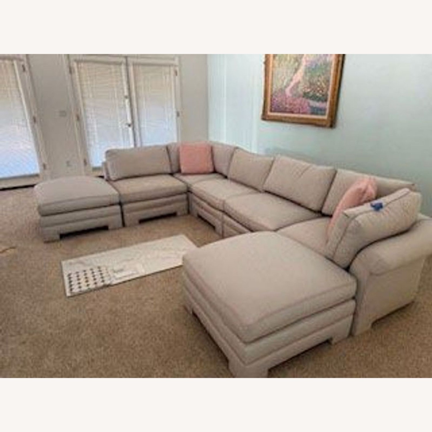 Henredon Five-Piece Sectional with Two Rolling - image-2