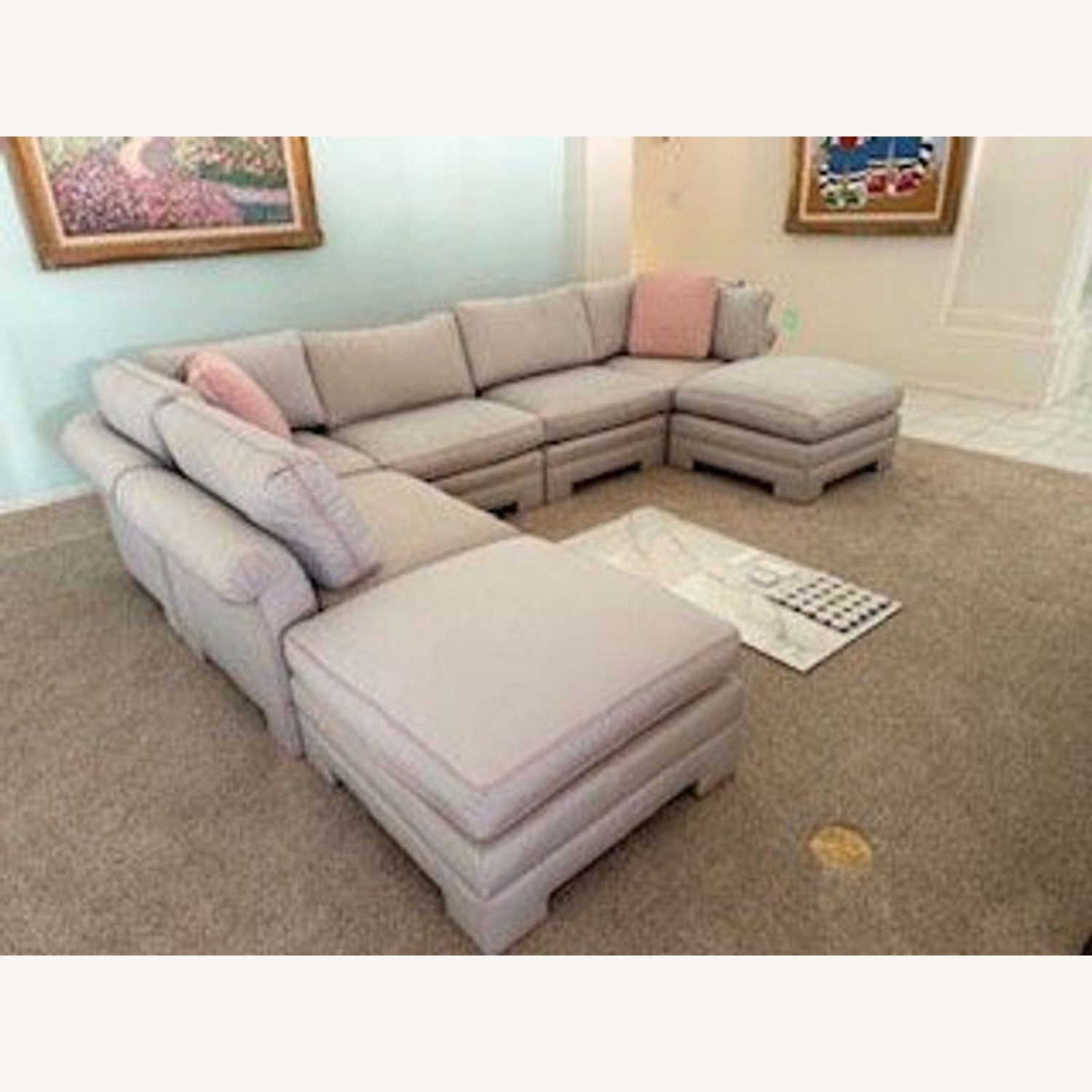 Henredon Five-Piece Sectional with Two Rolling - image-5
