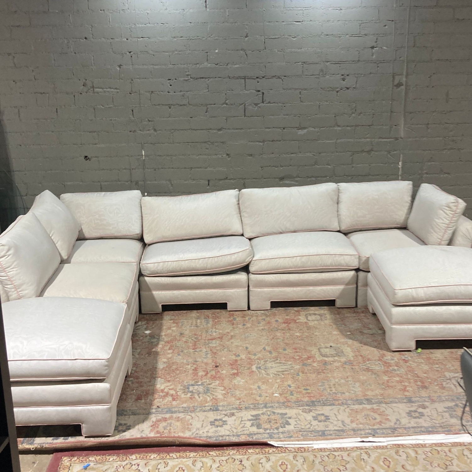 Henredon Five-Piece Sectional with Two Rolling - image-4