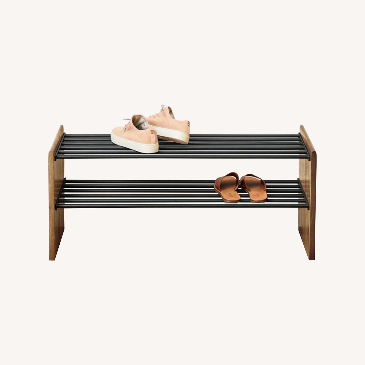 West Elm Anthon Shoe Rack with Fitting Drying Rack - image-0