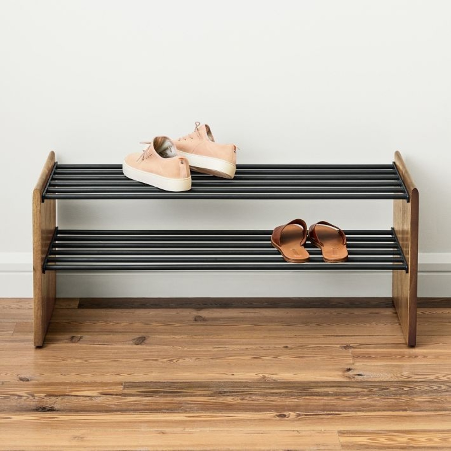 West Elm Anthon Shoe Rack with Fitting Drying Rack - image-4