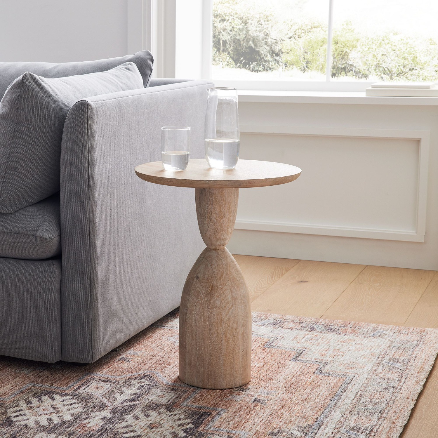 West Elm Winona Round Pedestal Side Table (16") - image-5