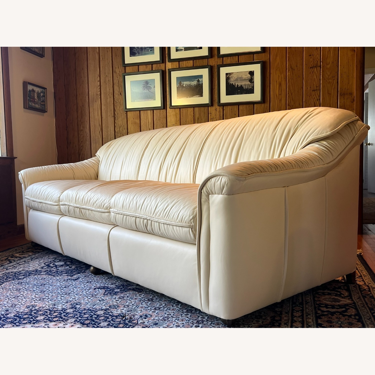 Leathercraft Sofa - Largo Bone Leather - AptDeco