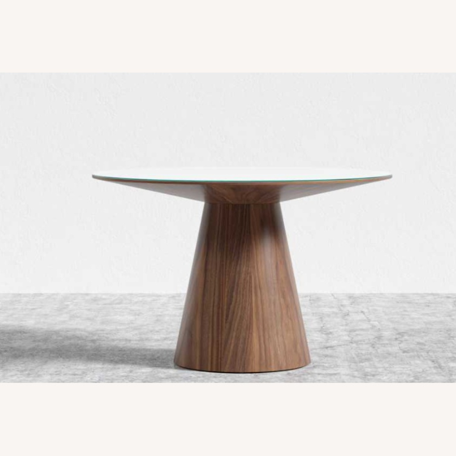 Rove Concepts Winston Round White Glass / Wood Table - image-4