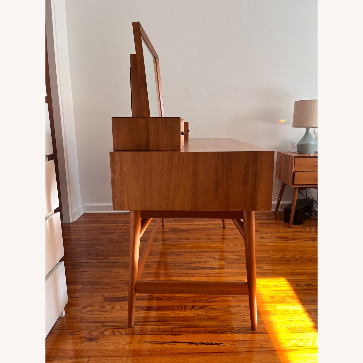 West Elm Mid Century Vanity Desk Set (52”) - image-4