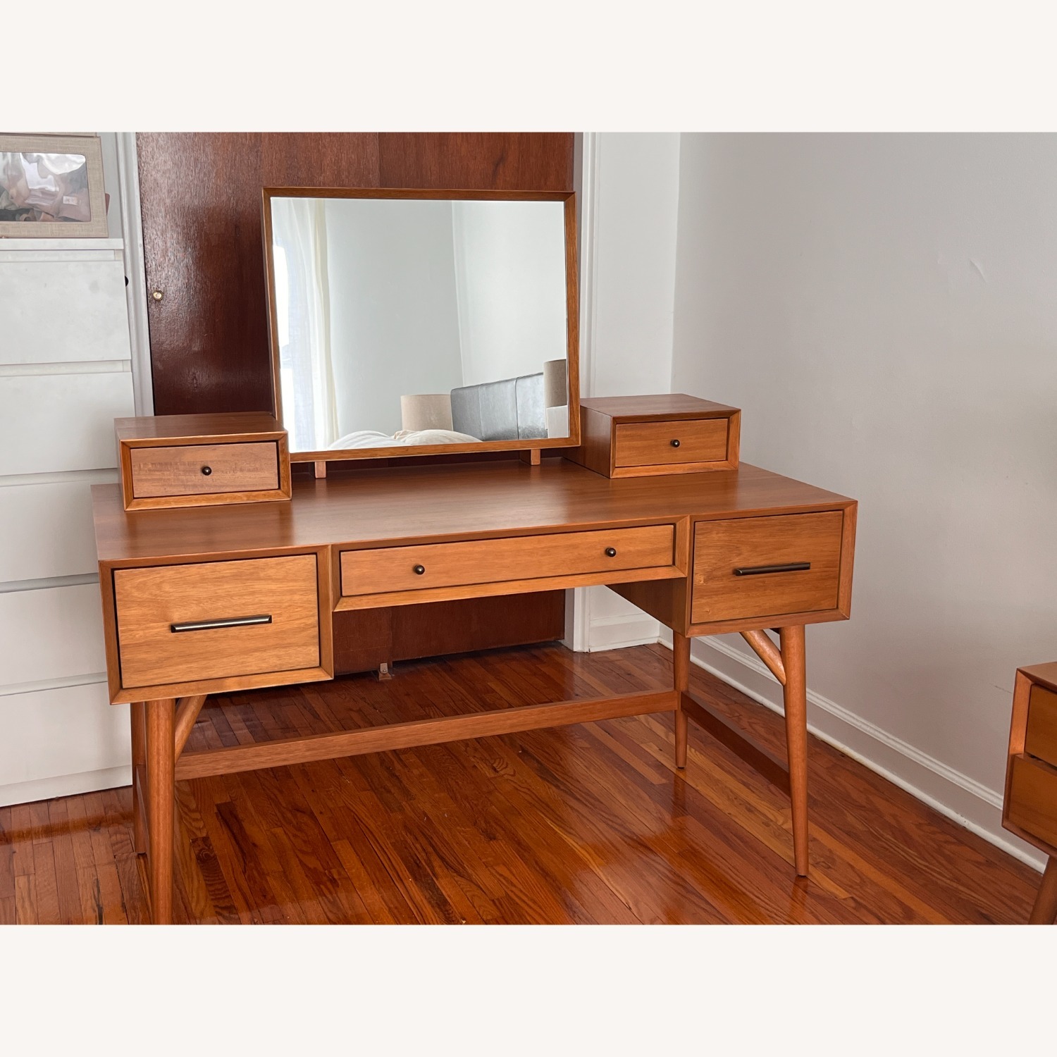 West Elm Mid Century Vanity Desk Set (52”) - image-1