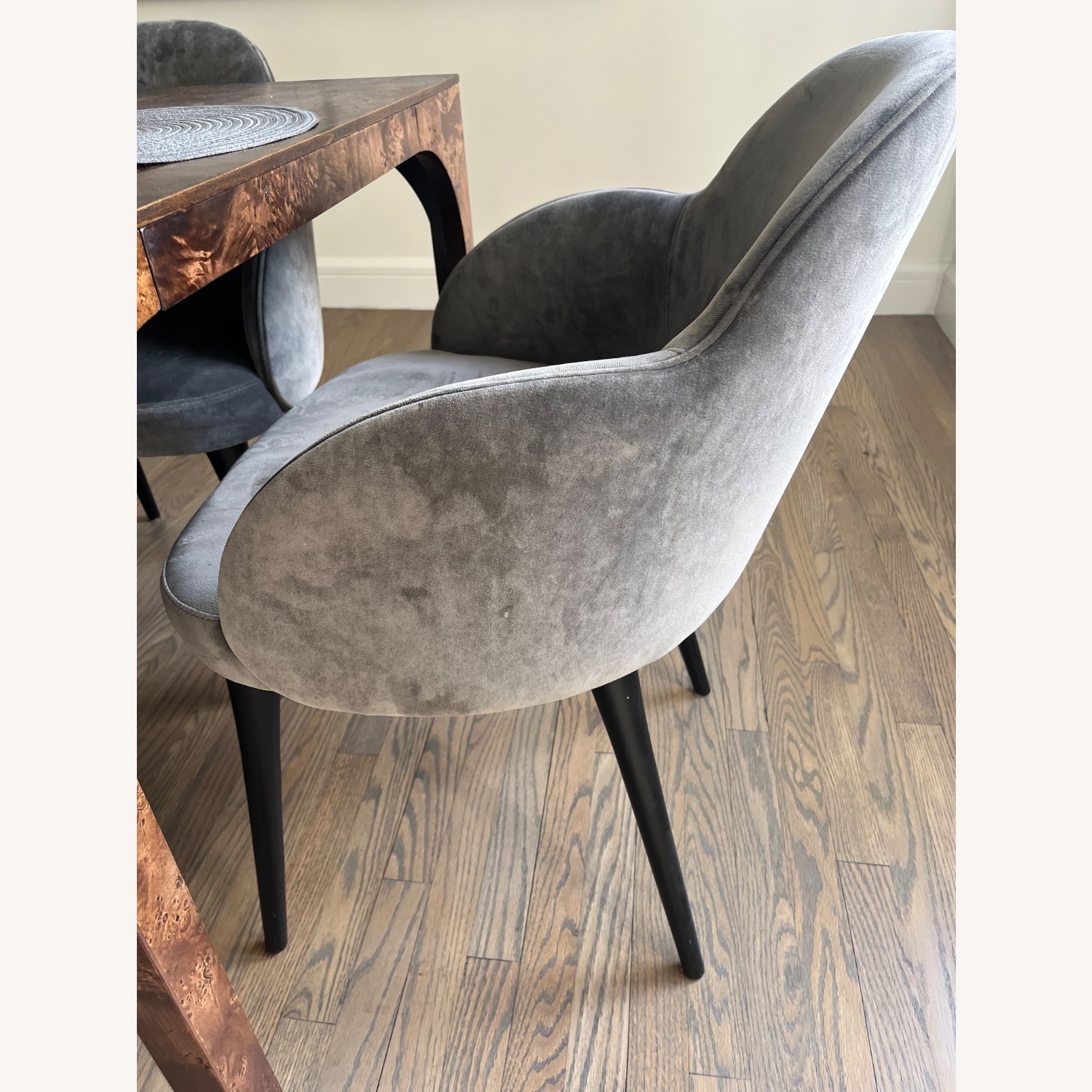 CB2 Aqua Virgo 72" Rectangular Dark Burl Wood Dining Table - image-3