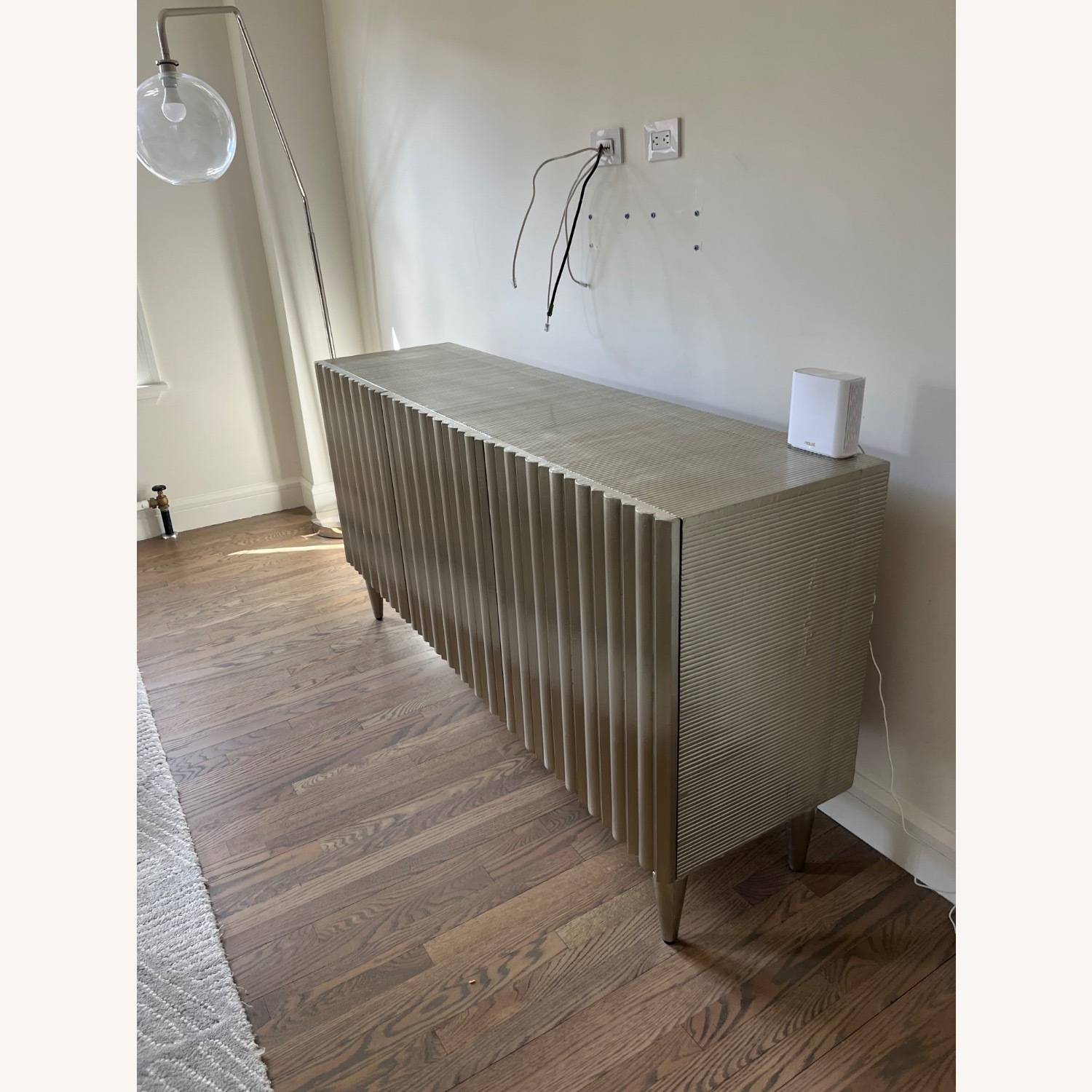 France and Son Melange German Silver 68" Entertainment Console - image-1