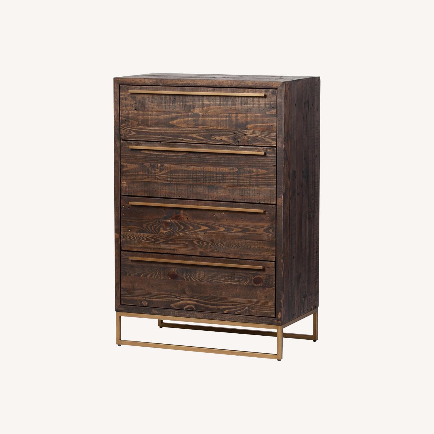 Houzz Leon 4 Drawer Tall Dresser - AptDeco Houzz Leon 4 Drawer Tall Dresser - AptDeco