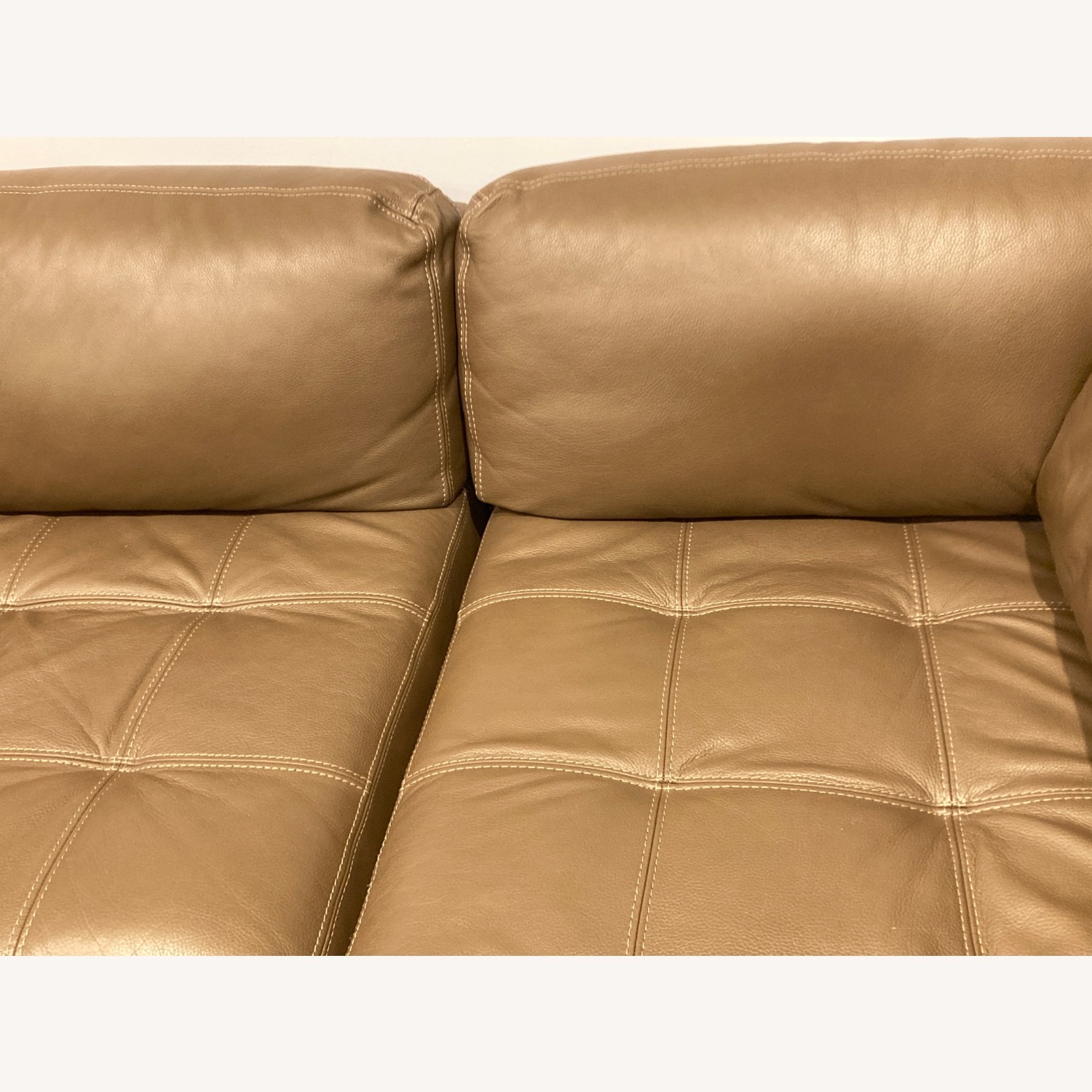 Bloomingdale’s Becker Italian Leather Taupe sectional - image-4